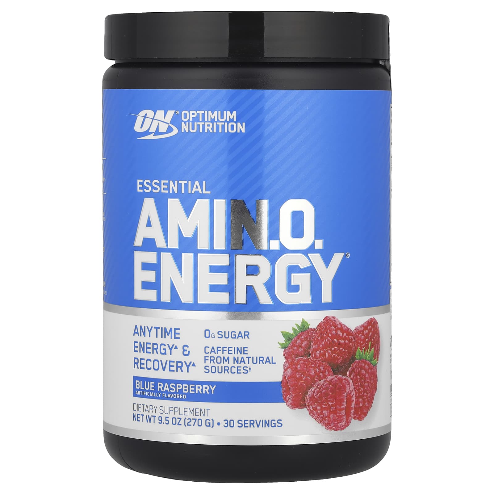 Optimum Nutrition, Essential Amin.O. Energy, голубая малина, 270 г (9,5 унции)