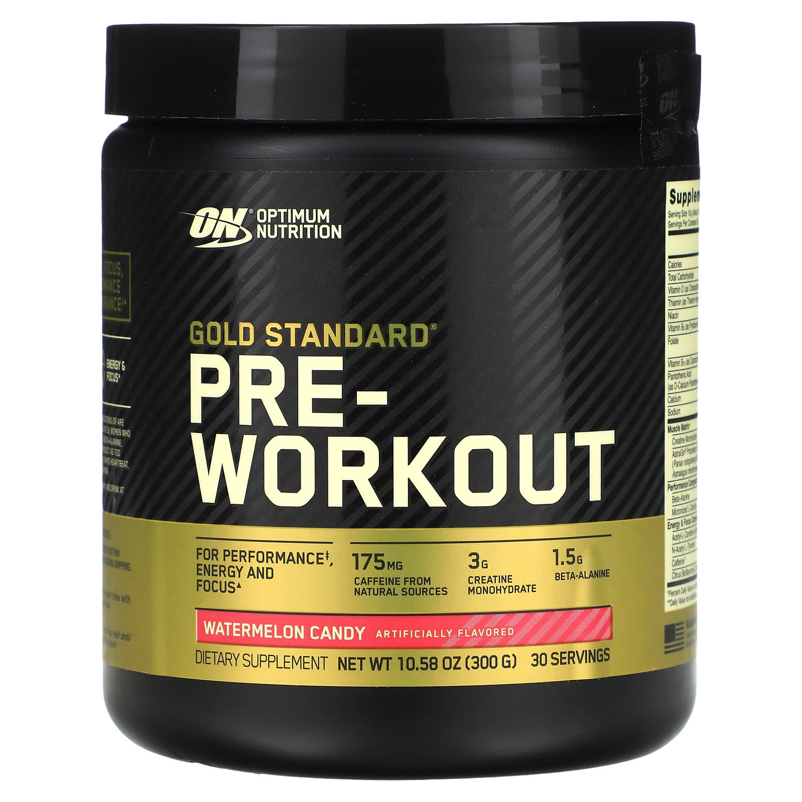 Optimum Nutrition Gold Standard Pre-Workout арбузные конфеты 300 г 1058 унции 6490₽