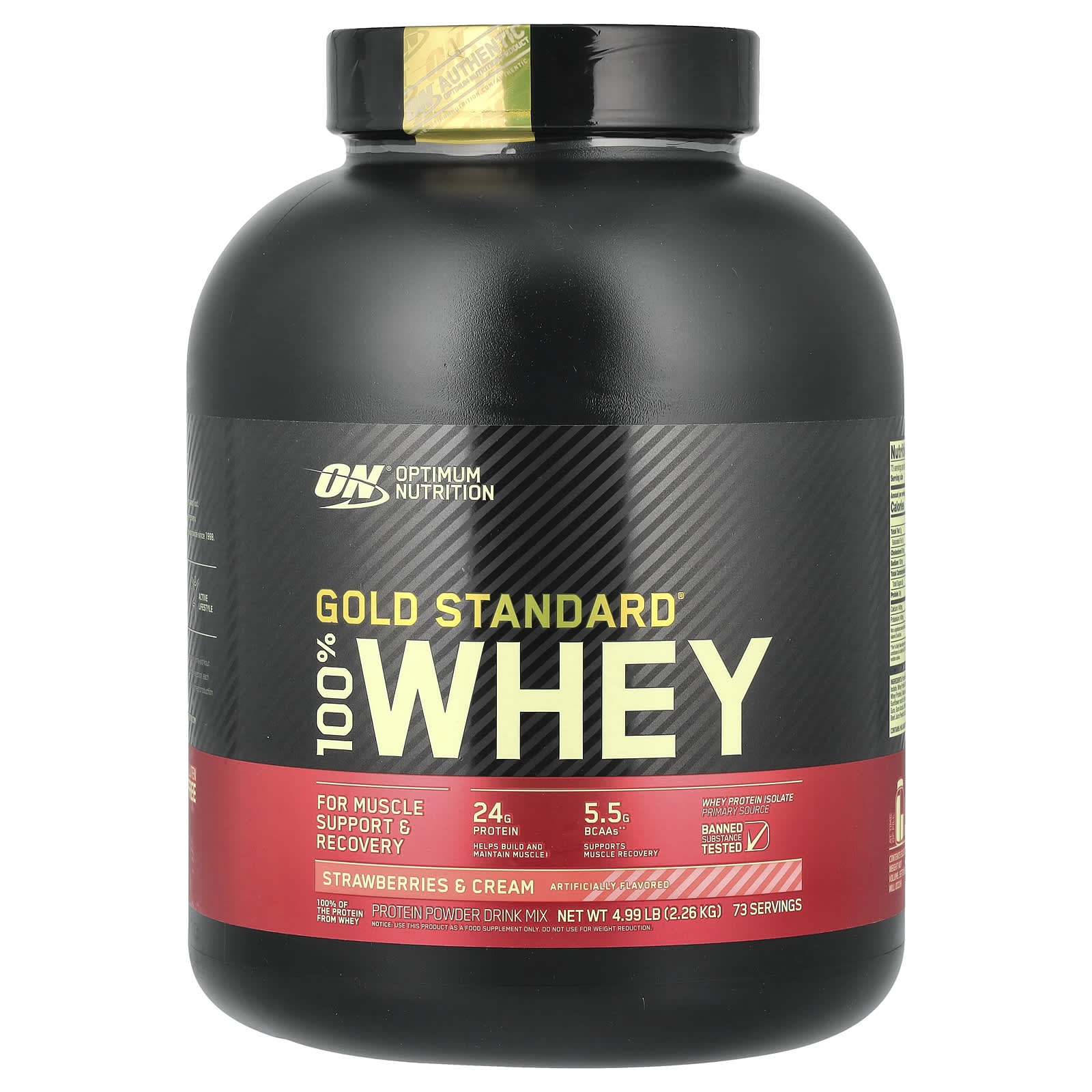 Optimum Nutrition Gold Standard 100 Whey сыворотка клубника и сливки 226 кг 498 фунта 18890₽