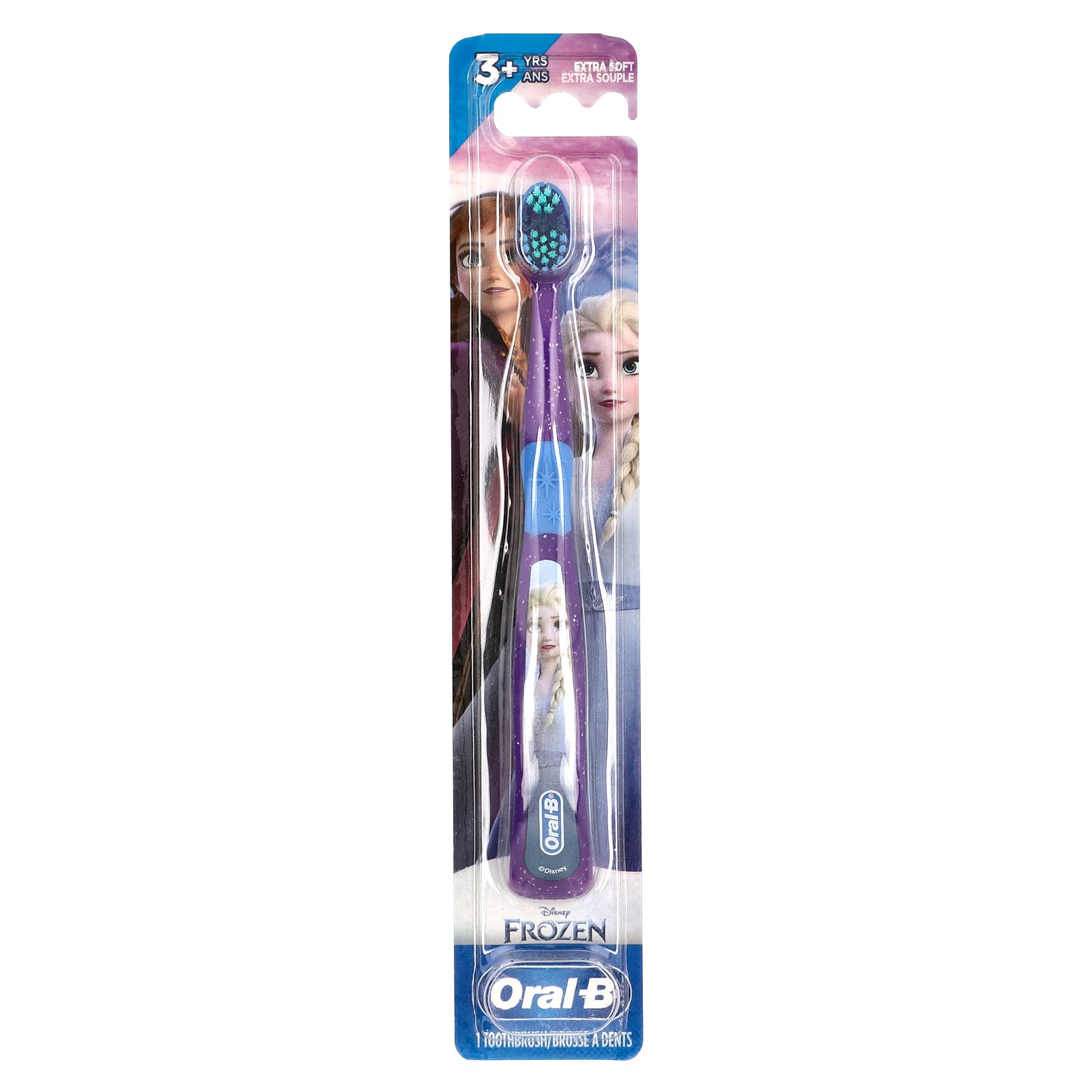 Oral-B, зубная щетка, Disney, «Холодное сердце», очень мягкая, для детей от 3 лет, 1 шт.