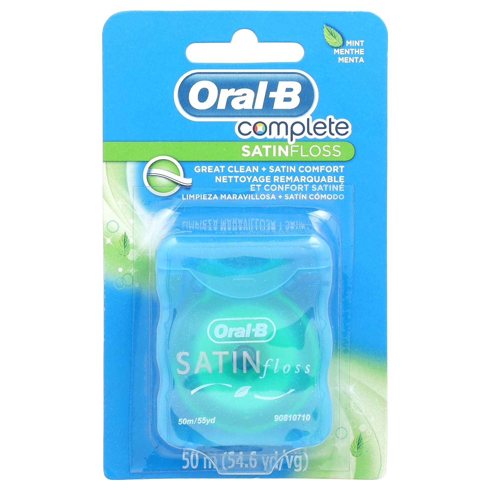 Oral-B, Complete, шелковая нить, мятный вкус, 55 ярдов (55 ярдов)