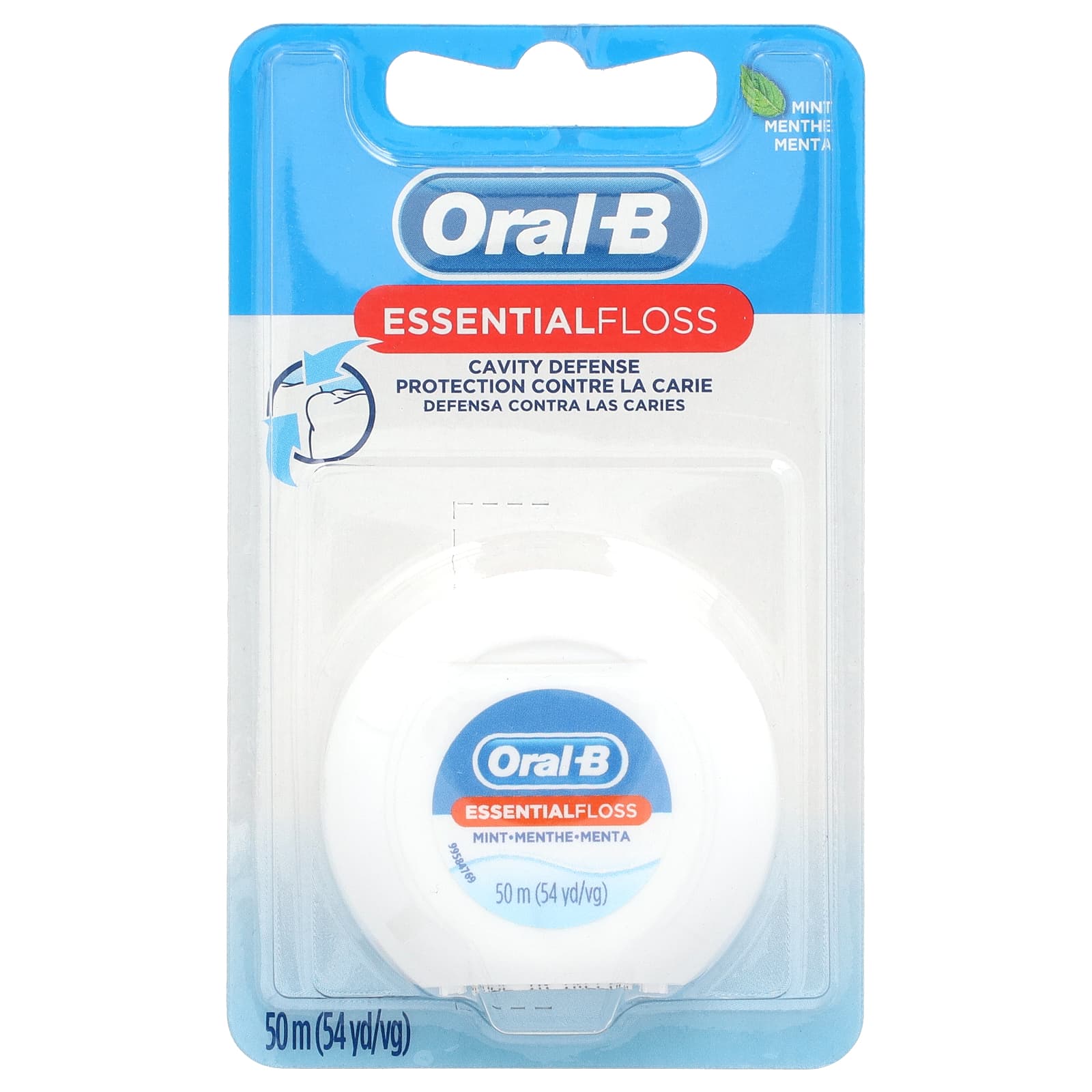 Oral-B, Essential зубная нить, мята, 50 м (54 ярда)