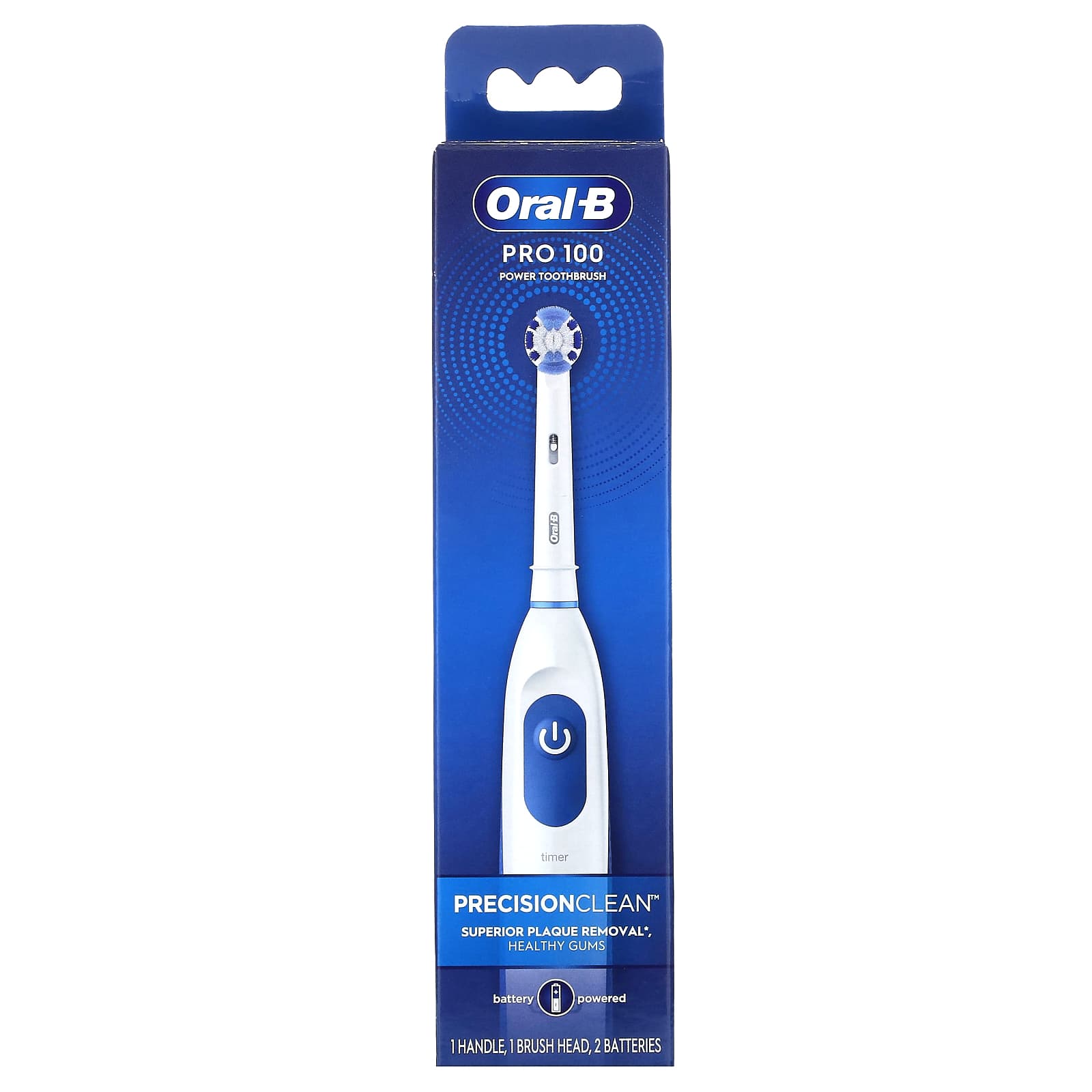 Oral-B, Pro 100, мощная зубная щетка, 1 шт.