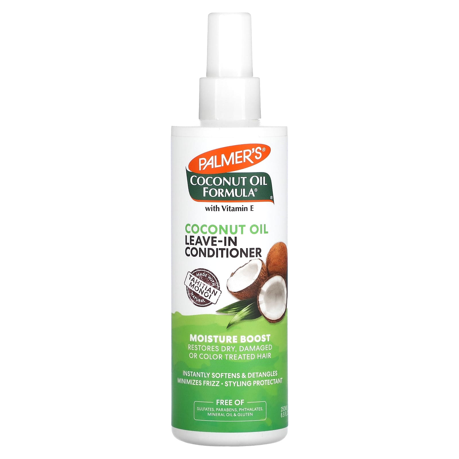 Palmer's, Формула с кокосовым маслом, витамин E, несмываемый кондиционер с кокосовым маслом, 250 мл (8,5 жидк. Унции)