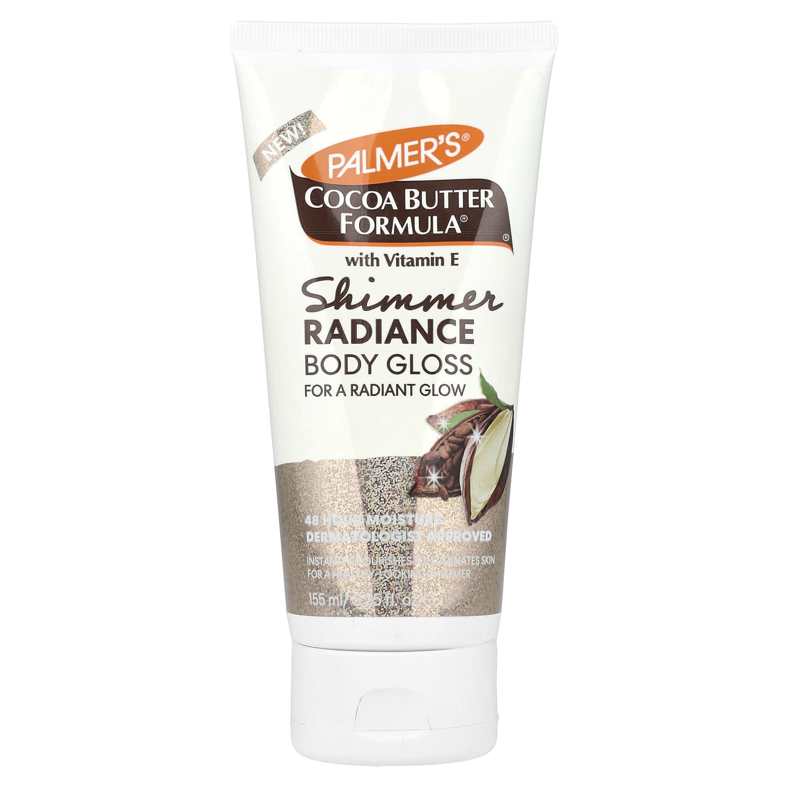 Palmer's, Cocoa Butter Formula® с витамином E, сияющий блеск для тела, 155 мл (5,25 жидк. унц.)