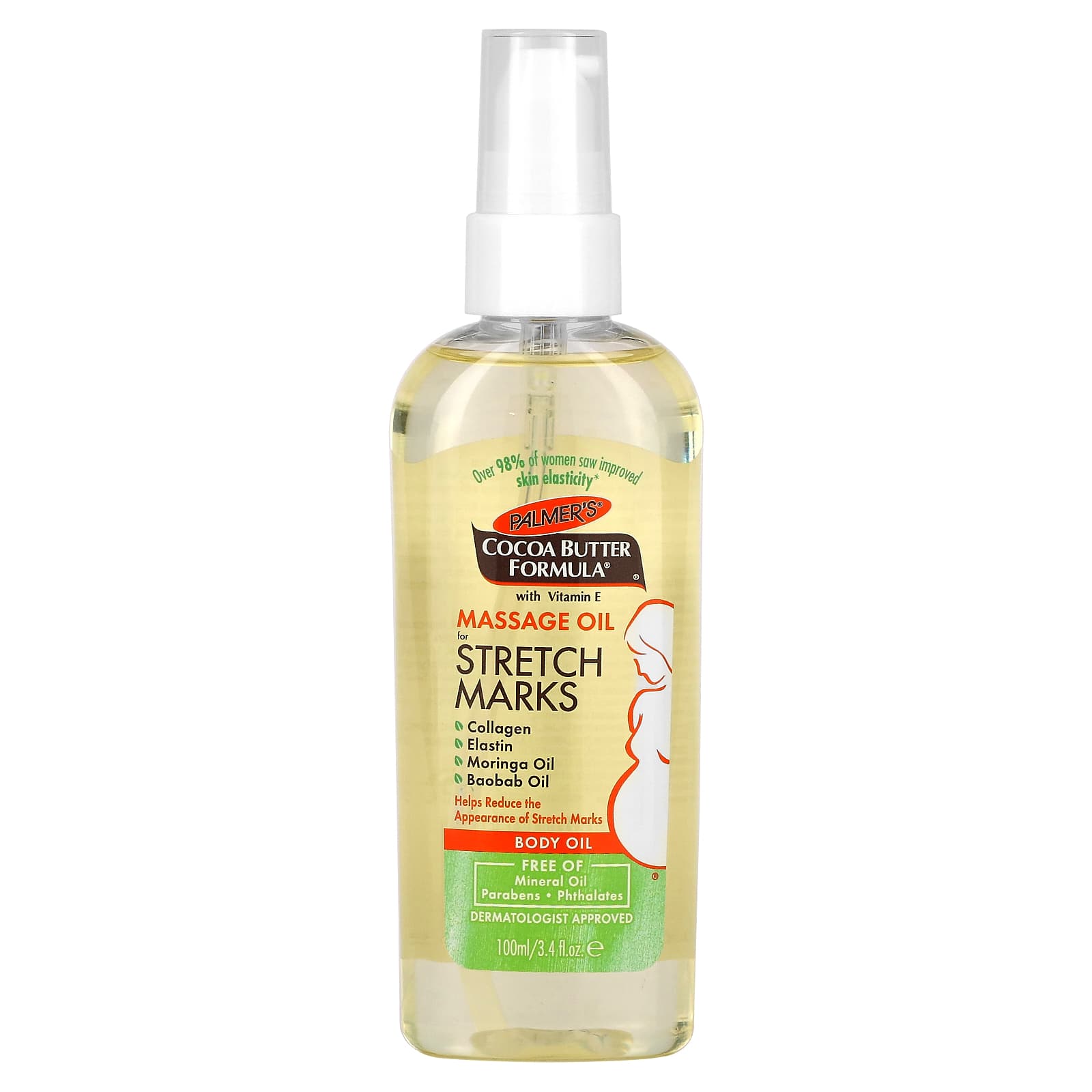 Palmer's, Cocoa Butter Formula, массажное масло против растяжек, 100 мл (3,4 жидк. унции)