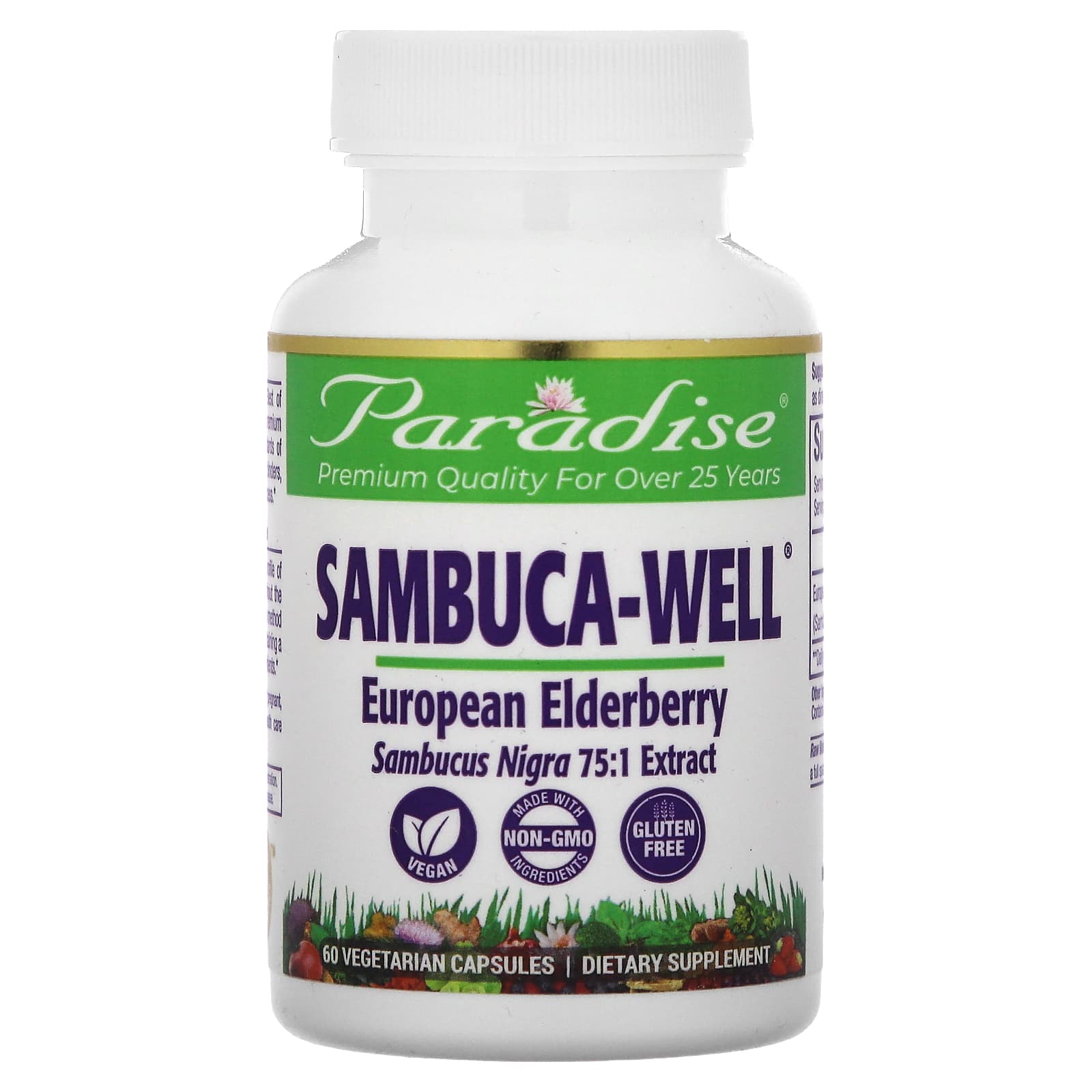 Paradise Herbs Sambuca-Well 60 вегетарианских капсул 2590₽