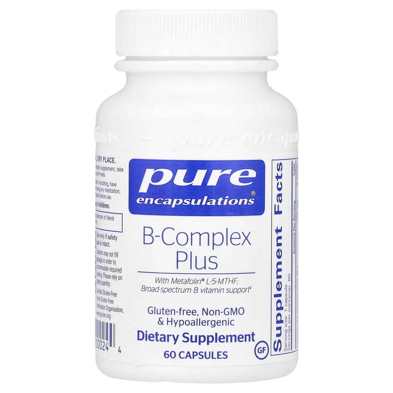 Pure Encapsulations, B-Complex Plus, 60 капсул