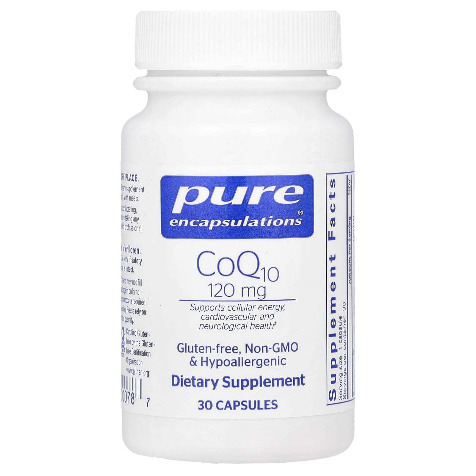 Pure Encapsulations, CoQ10, 120 мг, 30 капсул