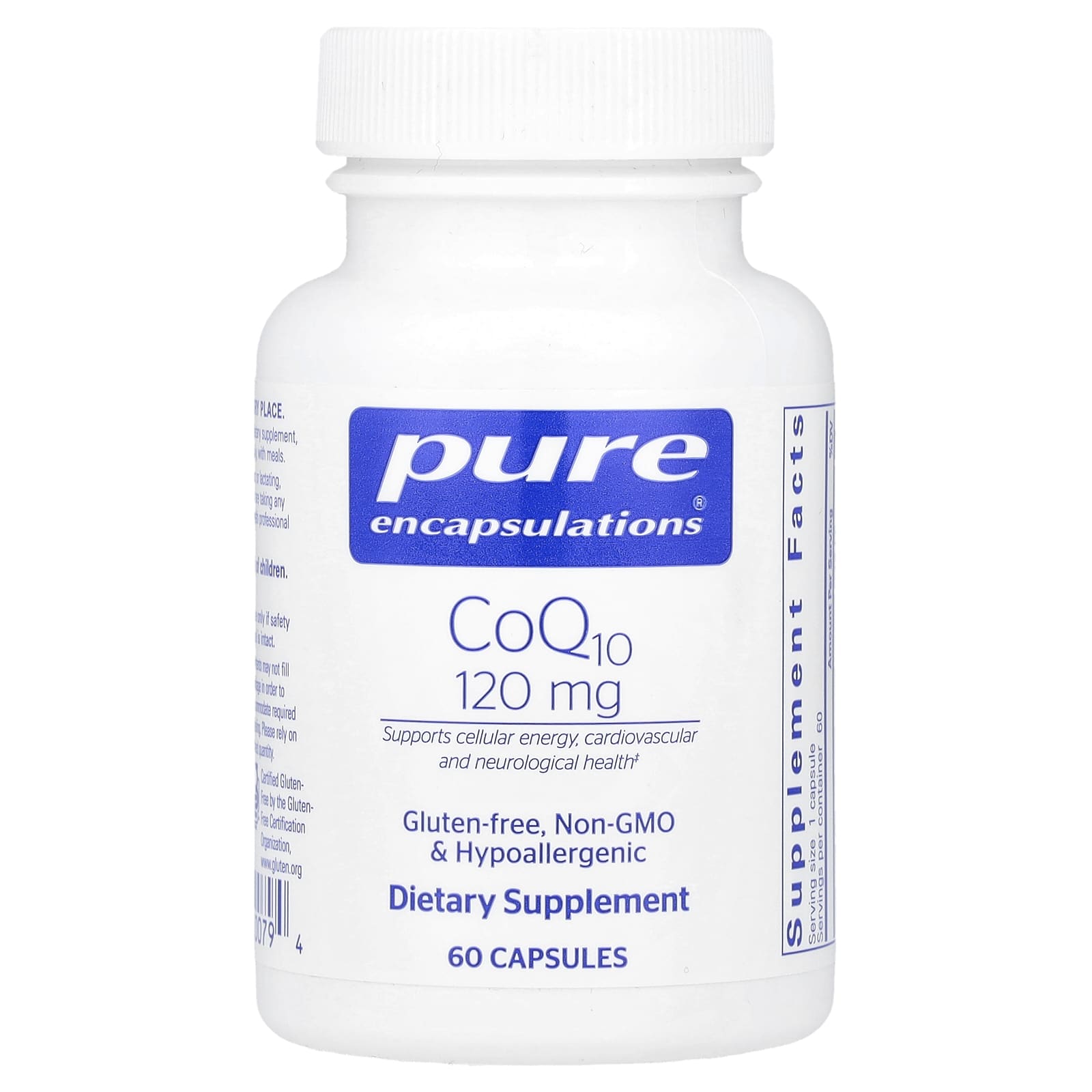 Pure Encapsulations, CoQ10, 120 мг, 60 капсул