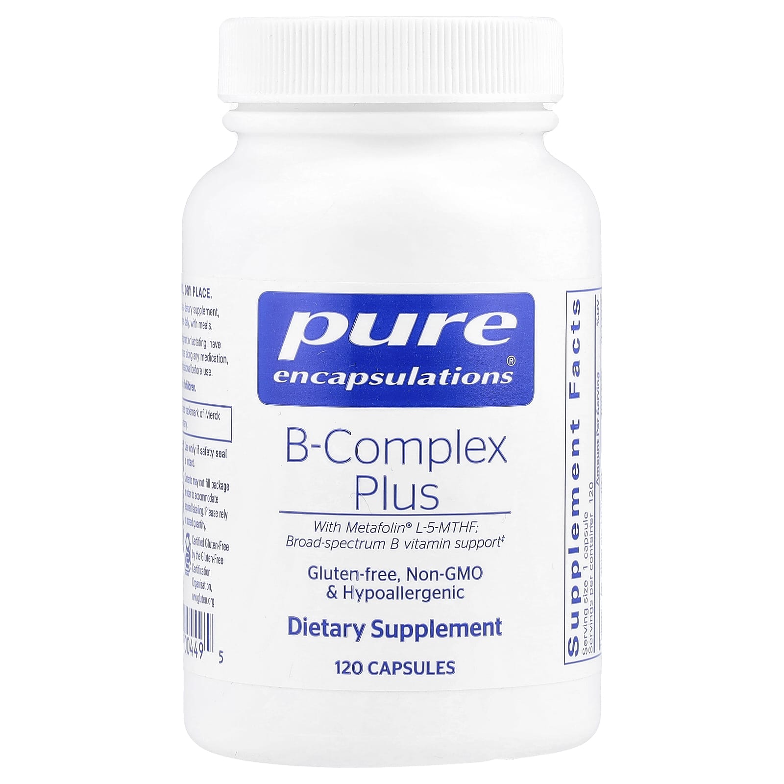 Pure Encapsulations, B-Complex Plus, 120 капсул