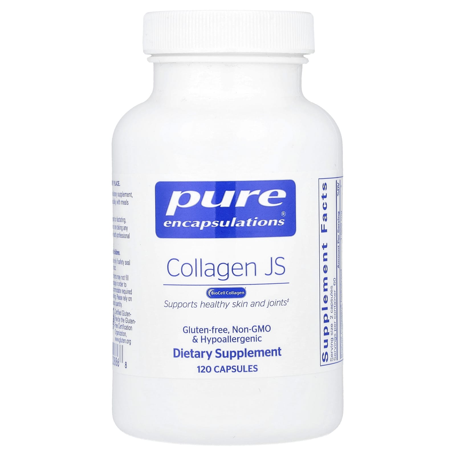 Pure Encapsulations, Collagen JS`` 120 капсул