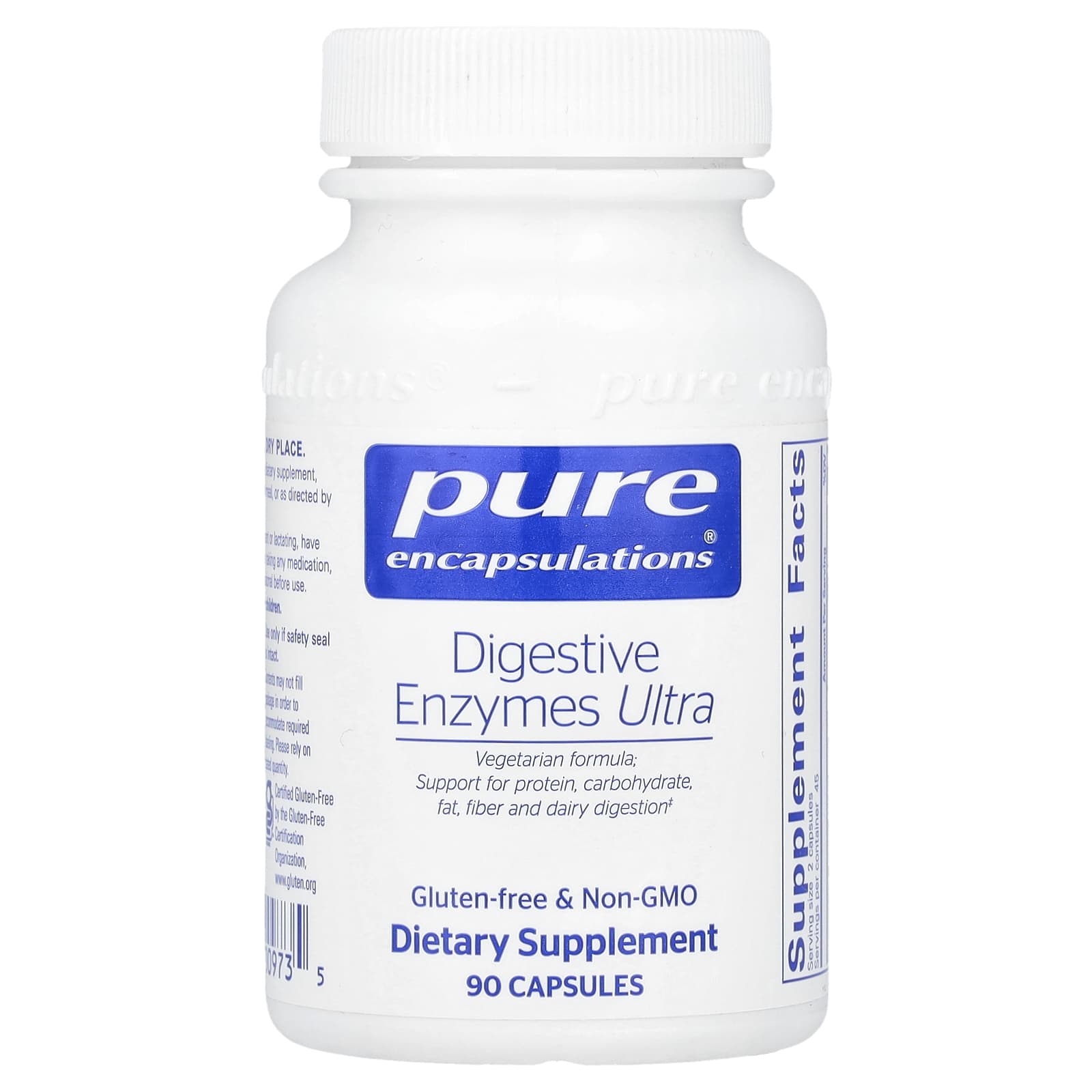 Pure Encapsulations, Digestive Enzymes Ultra, 90 капсул