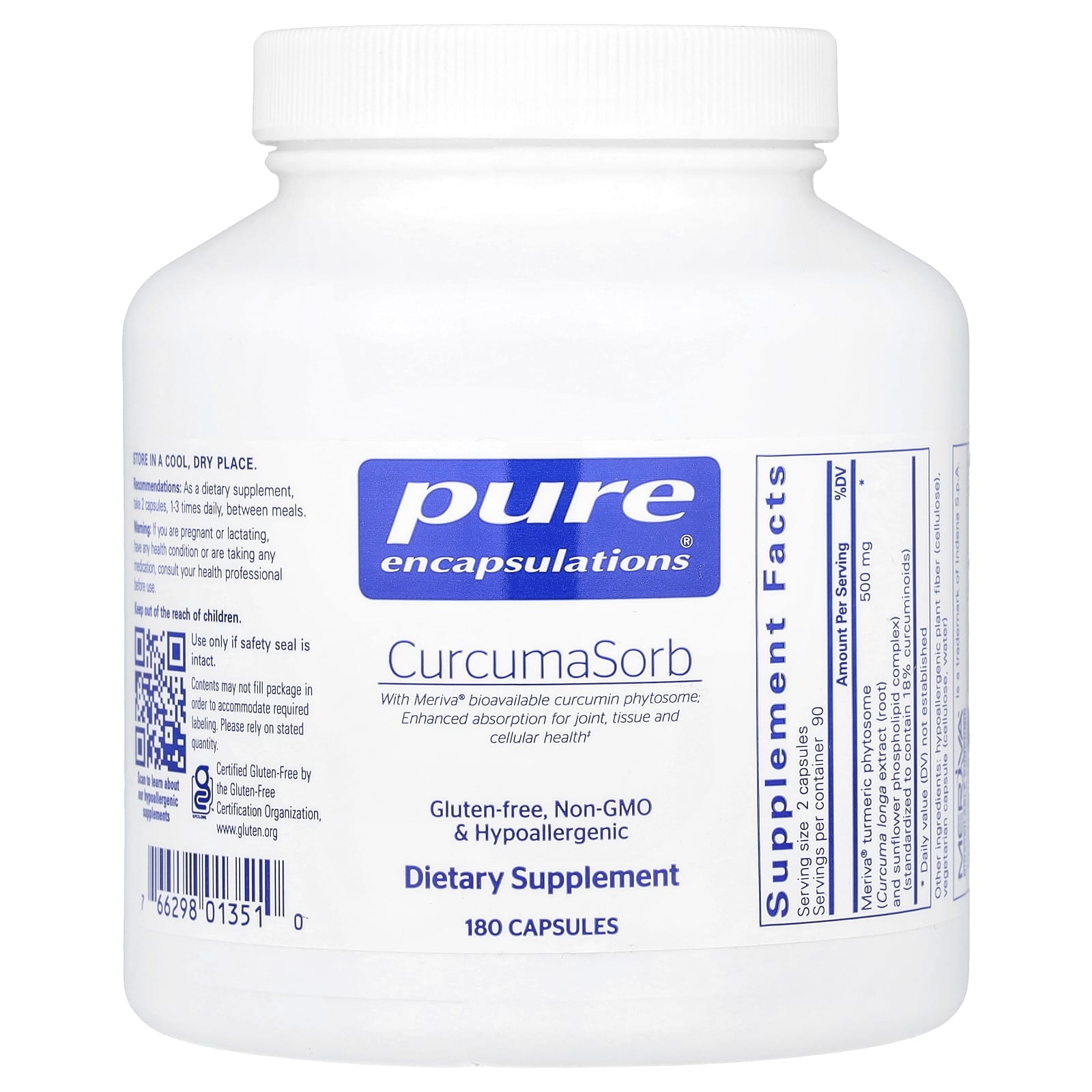 Pure Encapsulations, CurcumaSorb`` 180 капсул