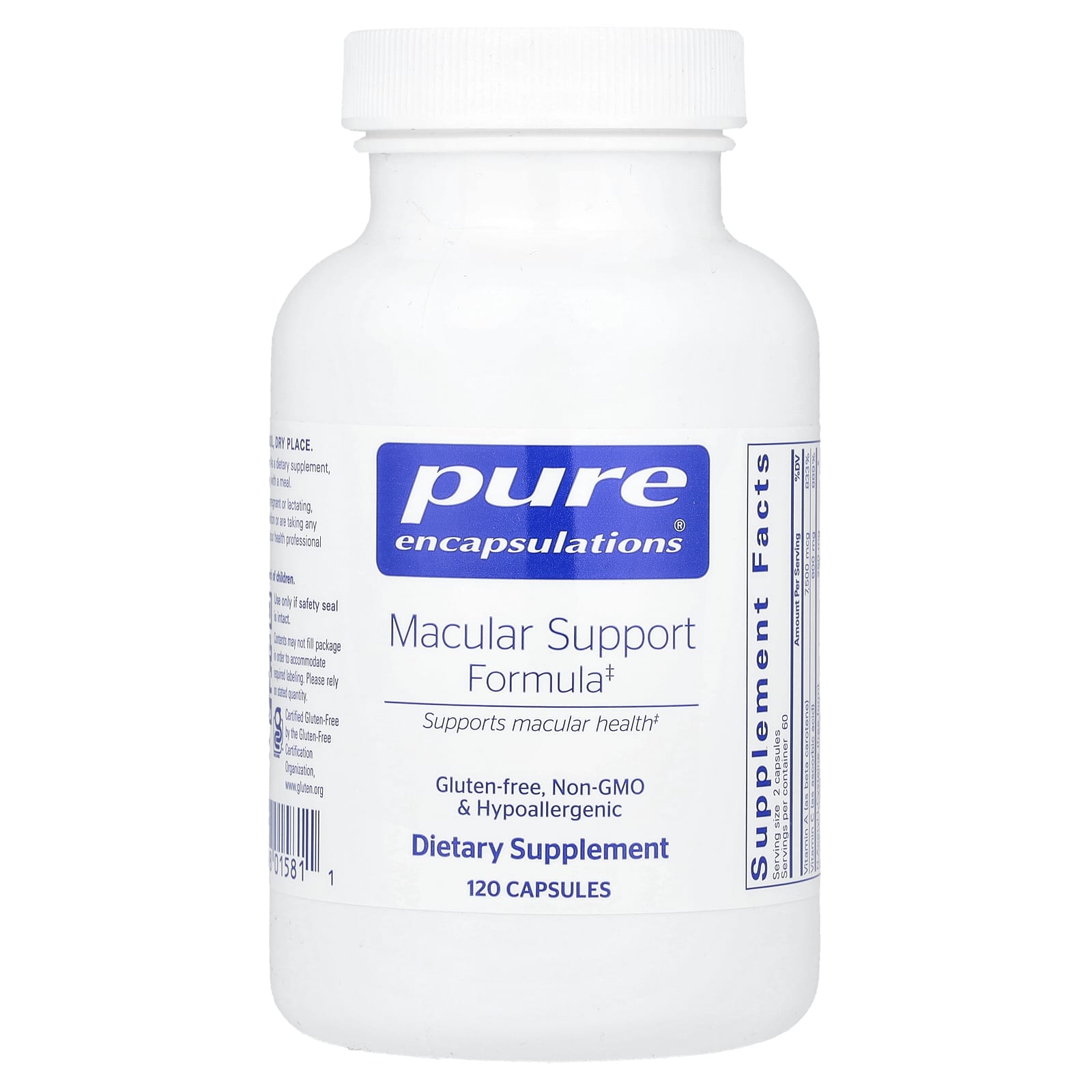 Pure Encapsulations, Формула для поддержки макулы, 120 капсул