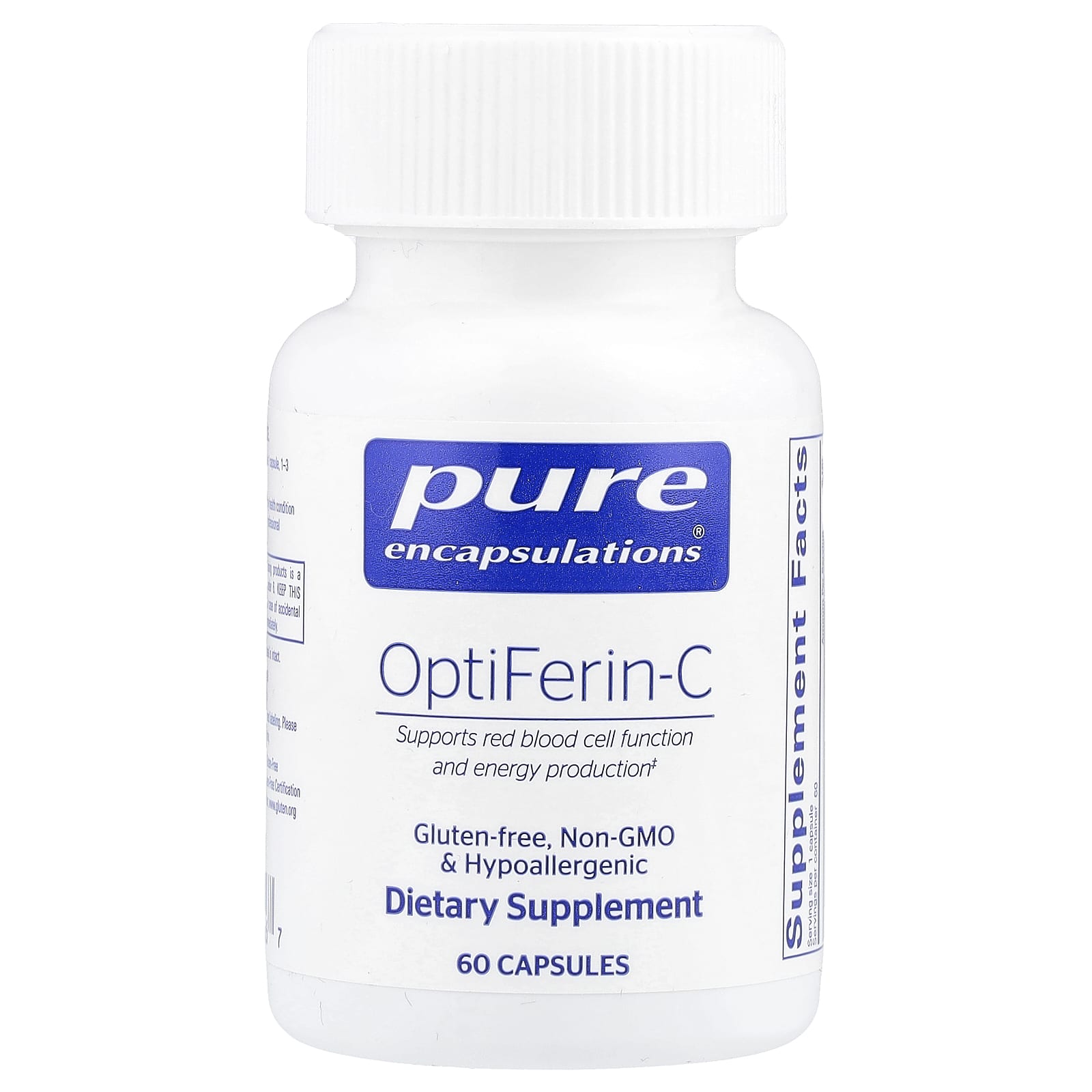 Pure Encapsulations, OptiFerin-C, 60 капсул