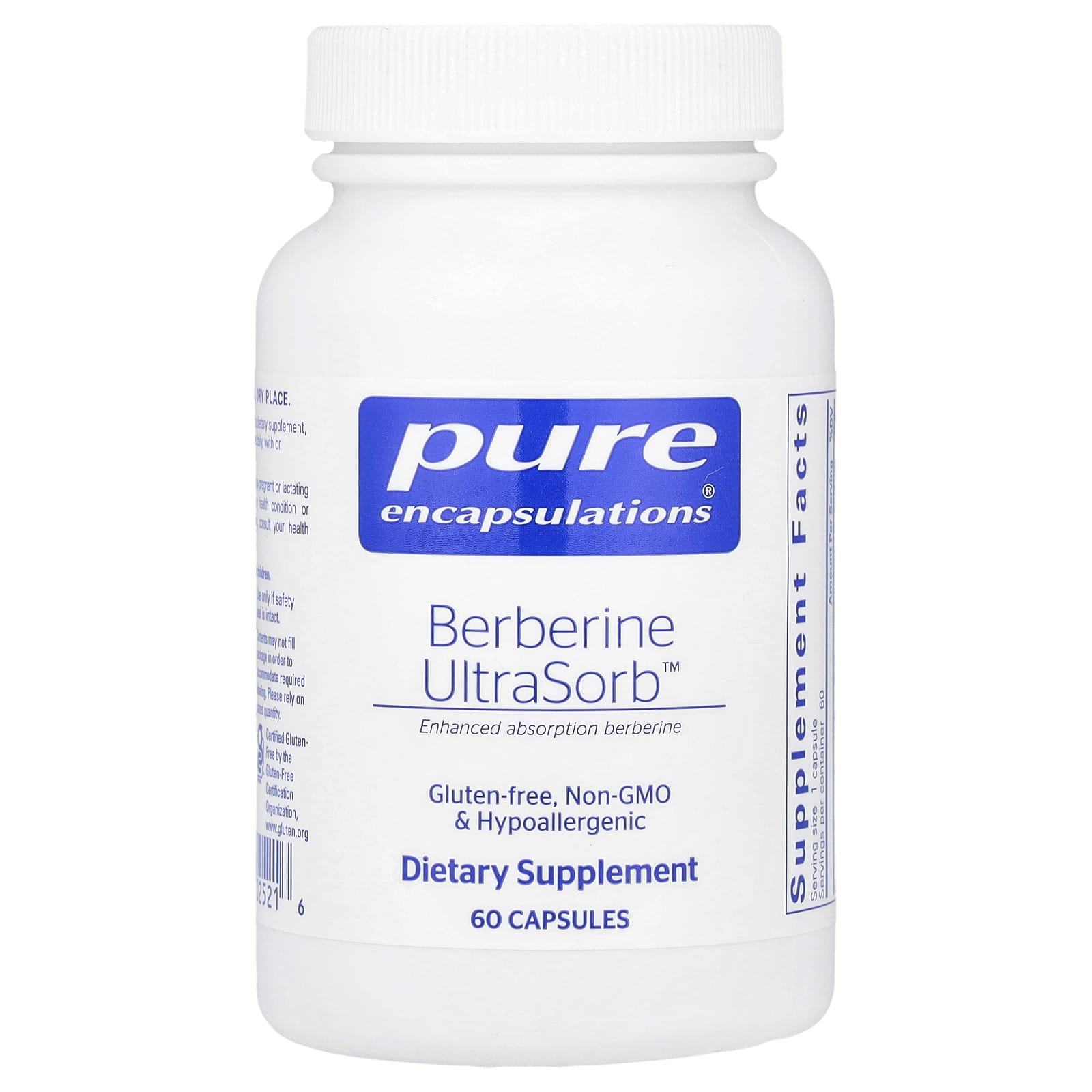 Pure Encapsulations, Berberine UltraSorb ™, 60 капсул