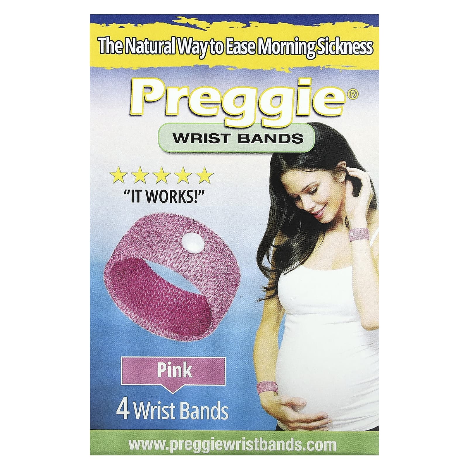 Preggie, ремешок для запястья, розовый, 4 шт.