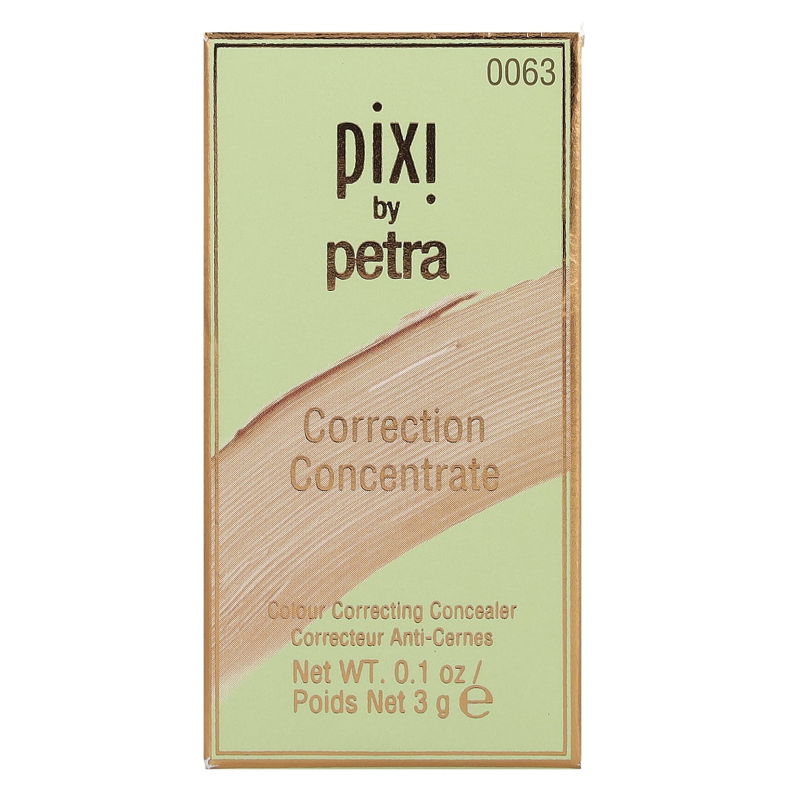 Pixi Beauty, Correction Concealer, концентрат и консилер для коррекции цвета, 0063 бодрящий абрикос, 3 г (0,1 унции)