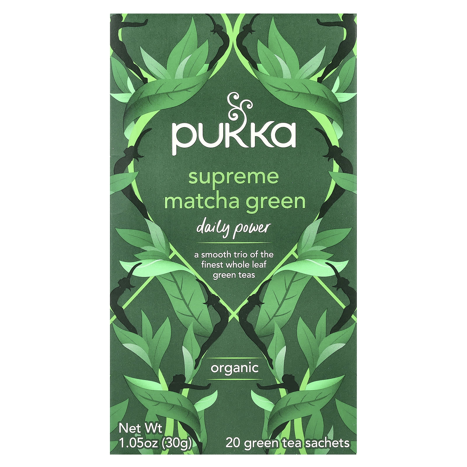 Pukka Herbs Organic Green Tea Supreme Matcha Green 20 пакетиков 30 г 105 унции 1690₽