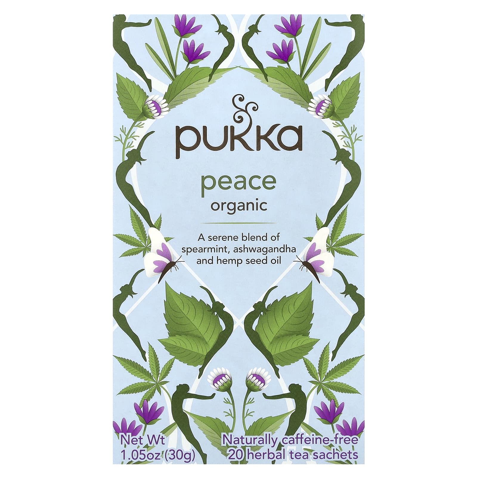 Pukka Herbs Органический травяной чай Peace без кофеина 20 чайных пакетиков 30 г 105 унции 1790₽