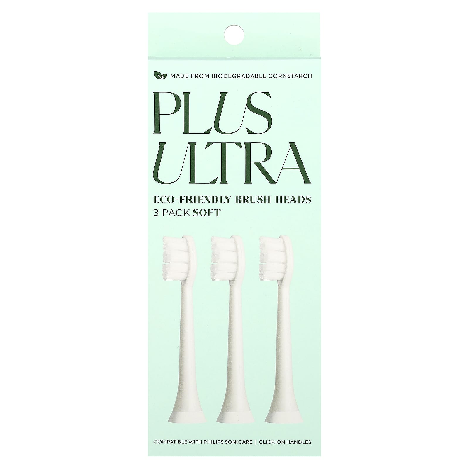 Plus Ultra, экологически безопасные насадки для щетки, мягкие, 3 шт.