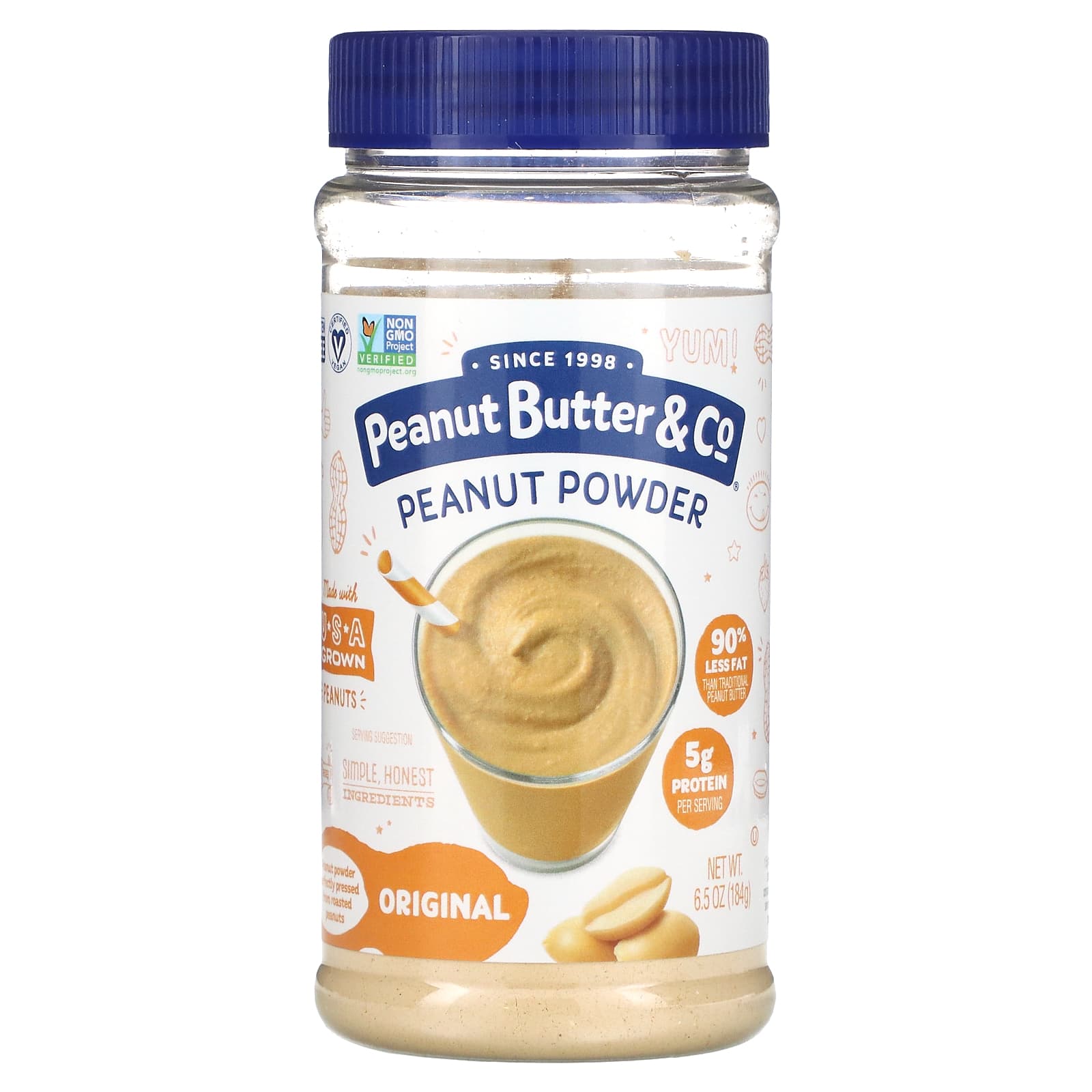 Peanut Butter - Co., Арахисовый порошок, оригинальный, 6,5 унций (184 г)
