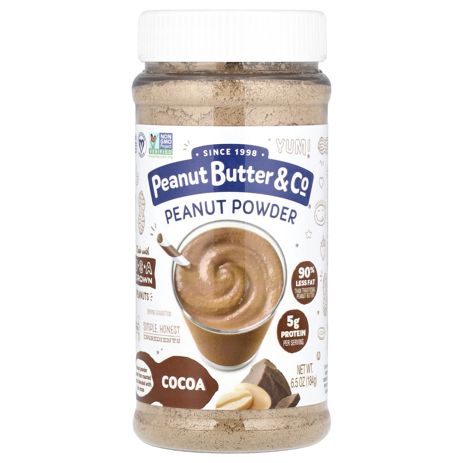 Peanut Butter - Co., Арахисовый порошок, 184 г (6,5 унции)