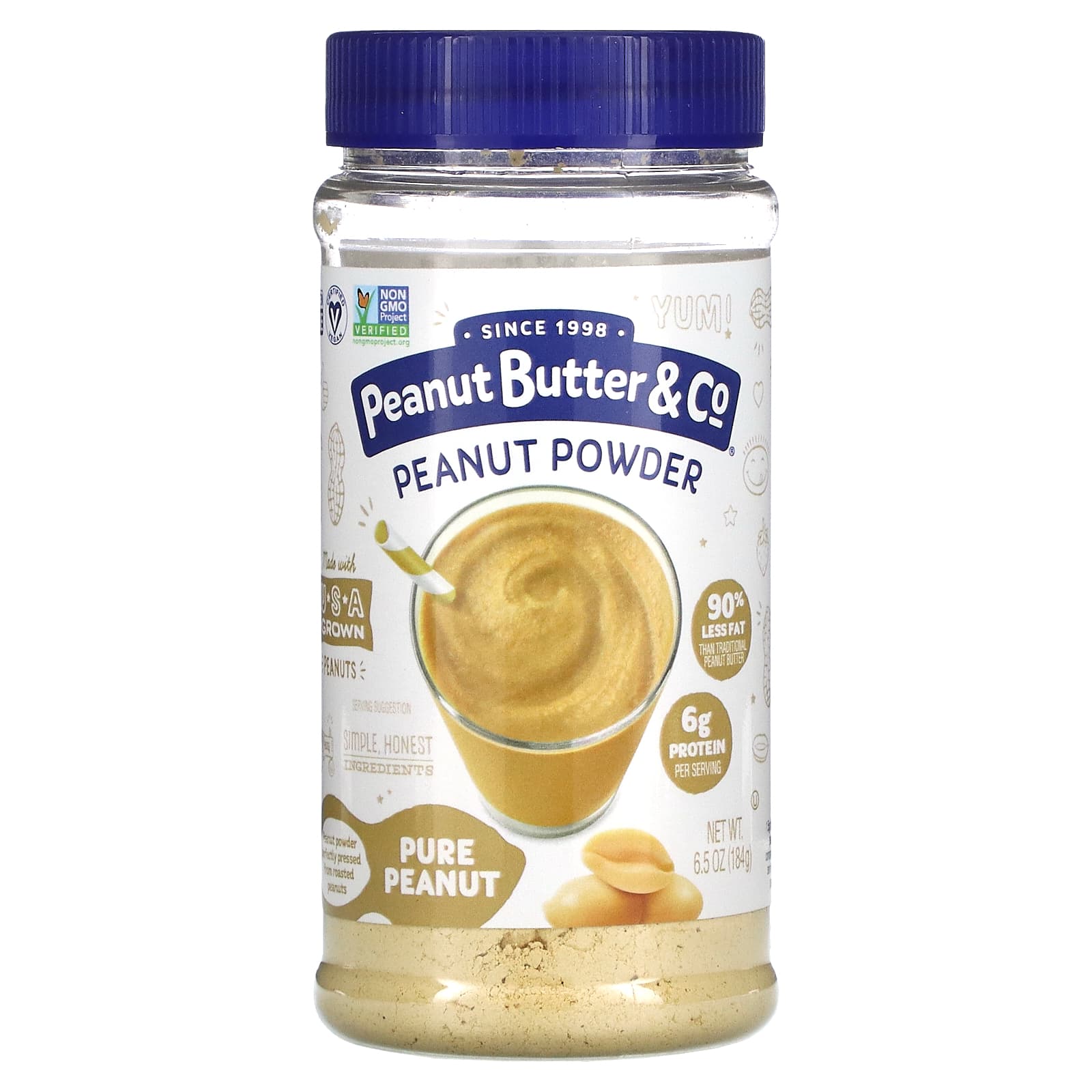 Peanut Butter - Co., Арахисовый порошок, чистый арахис, 184 г (6,5 унции)