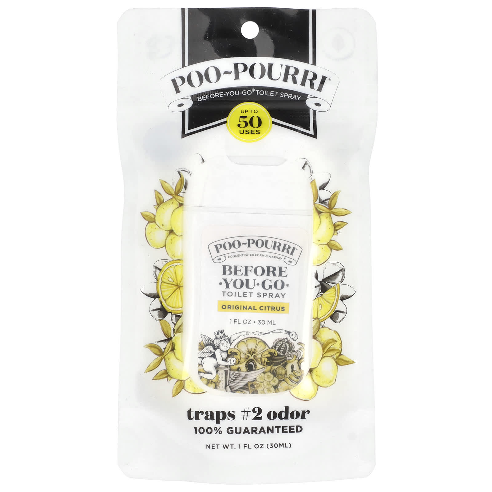 Poo-Pourri, Спрей для туалета Before-You-Go®, оригинальный цитрус, 30 мл (1 жидк. Унция)