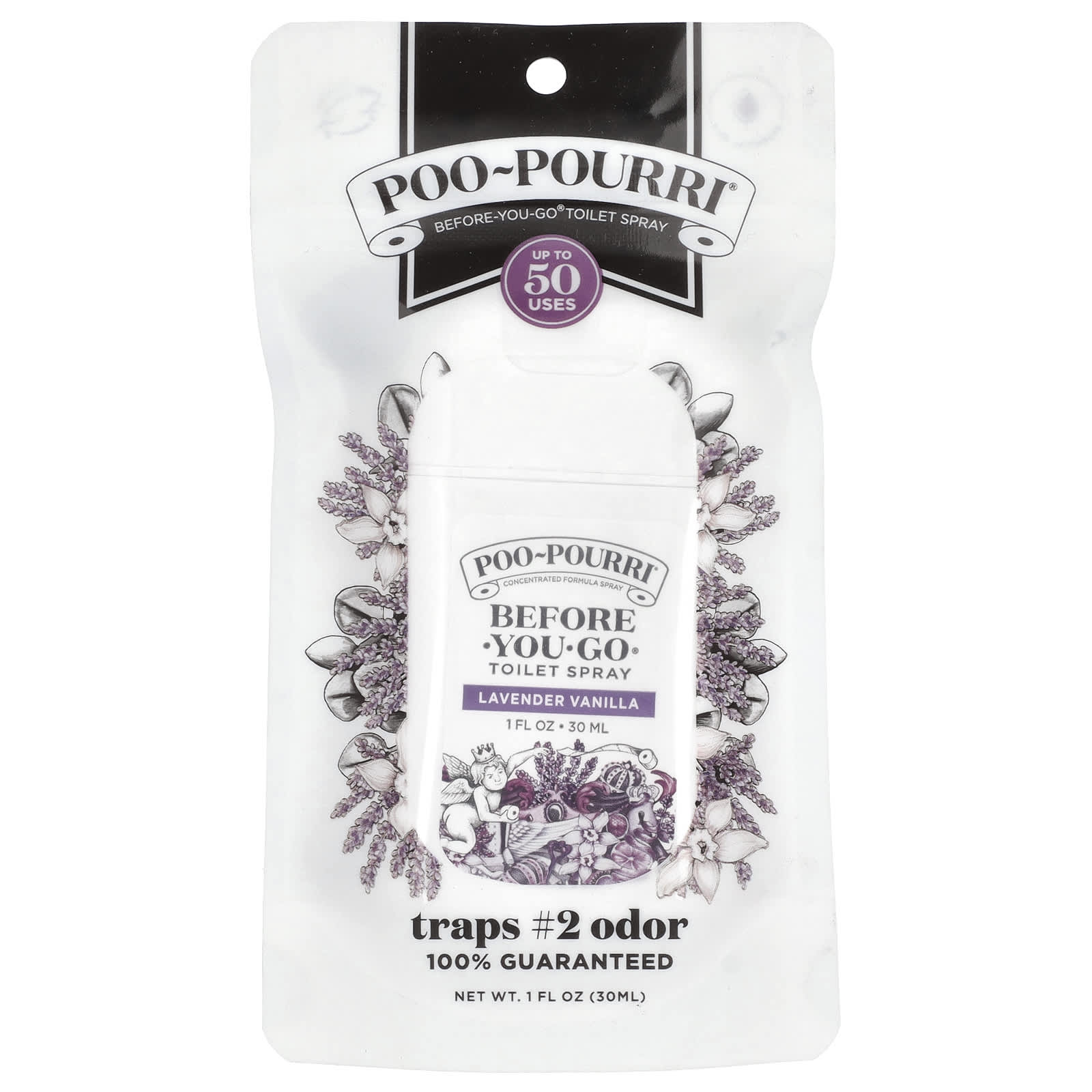 Poo-Pourri, Туалетный спрей Before-You-Go®, лаванда и ваниль, 30 мл (1 жидк. Унция)