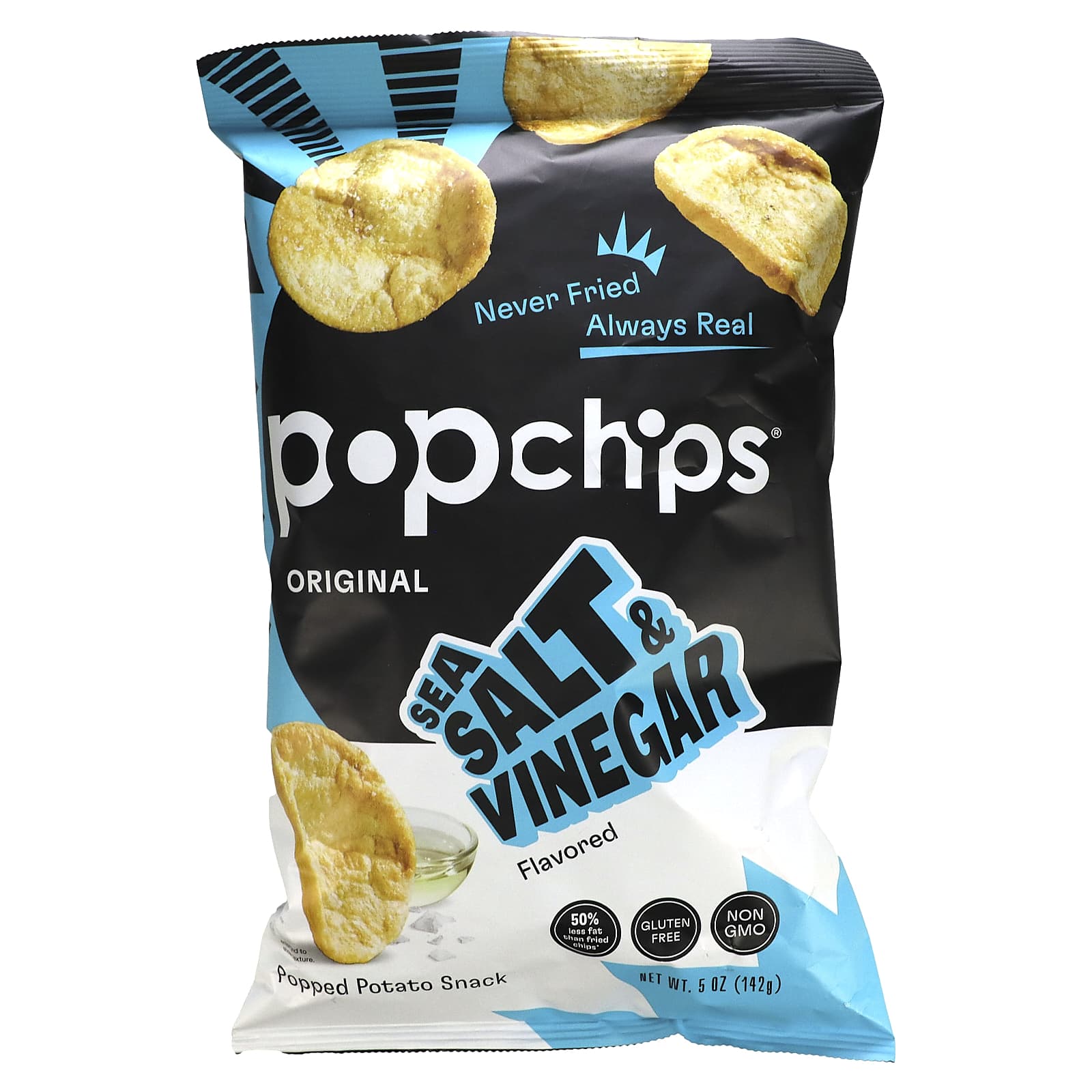 Popchips Original морская соль и уксус 142 г 5 унций 1490₽