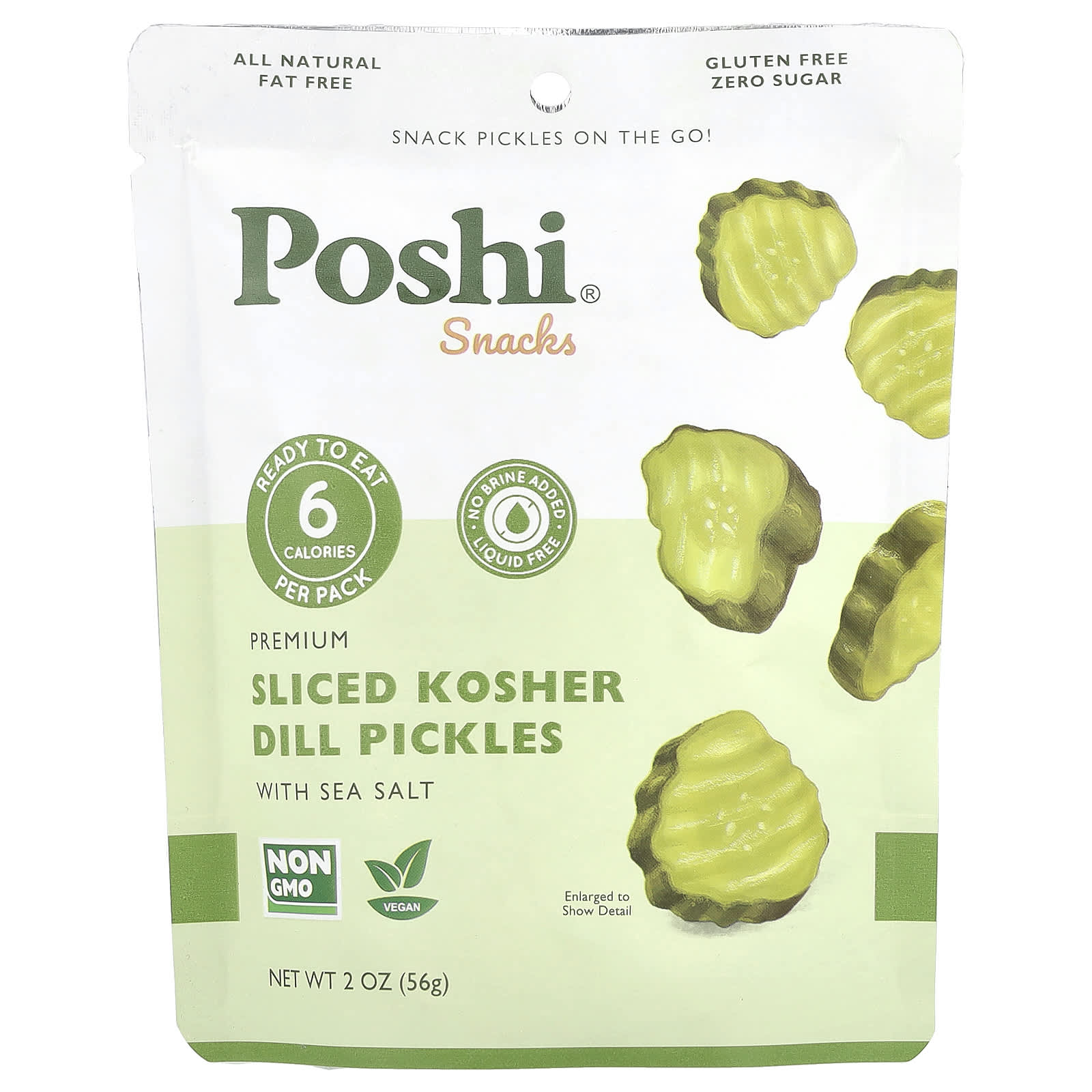 Poshi Snacks кошерные соленья премиального качества с укропом и морской солью 56 г 2 унции 1290₽