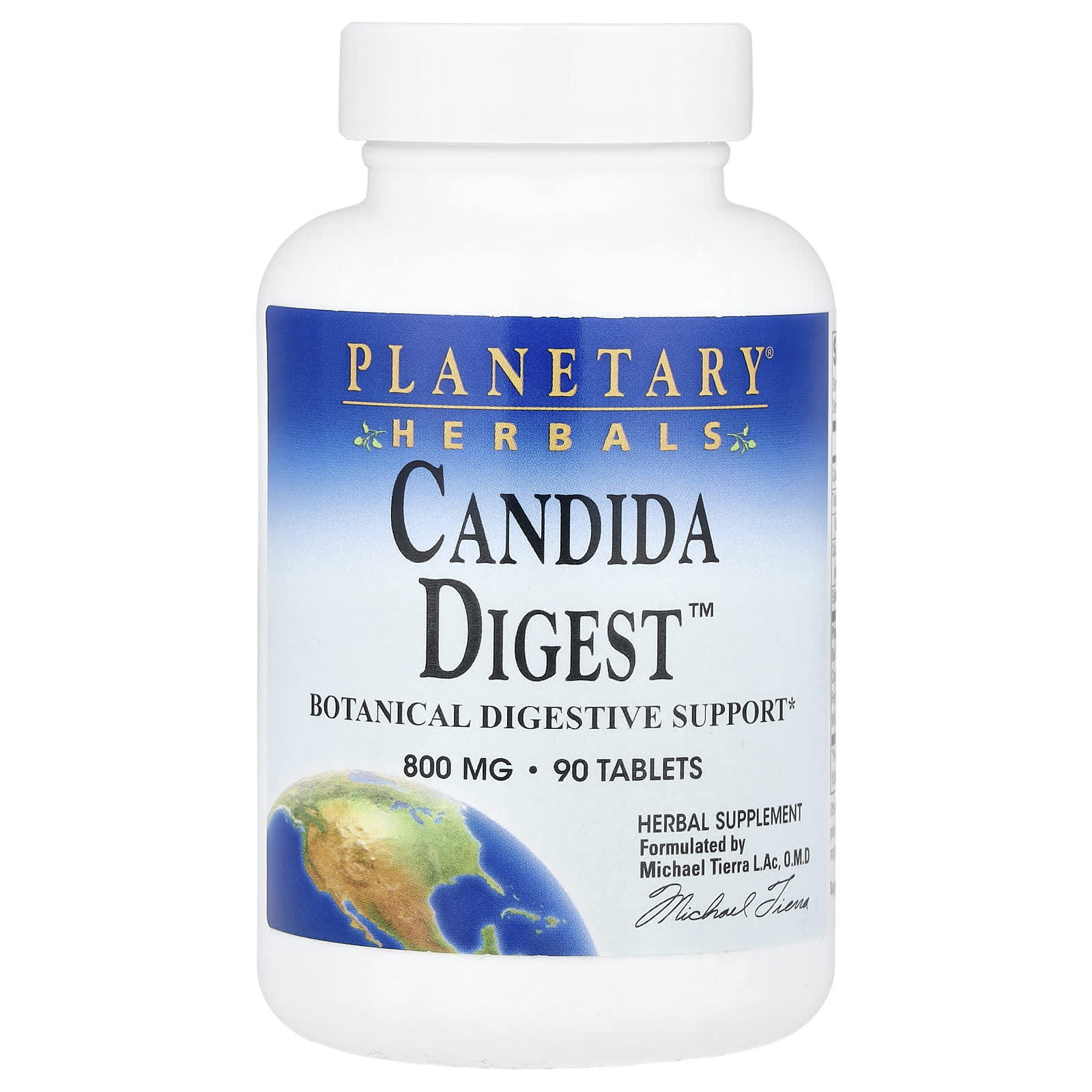 Planetary Herbals, Candida Digest ™, 90 таблеток