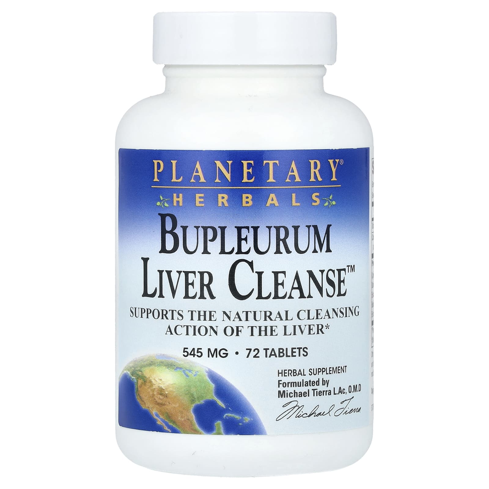 Planetary Herbals, Bupleurum Liver Cleanse ™, 545 мг, 72 таблетки