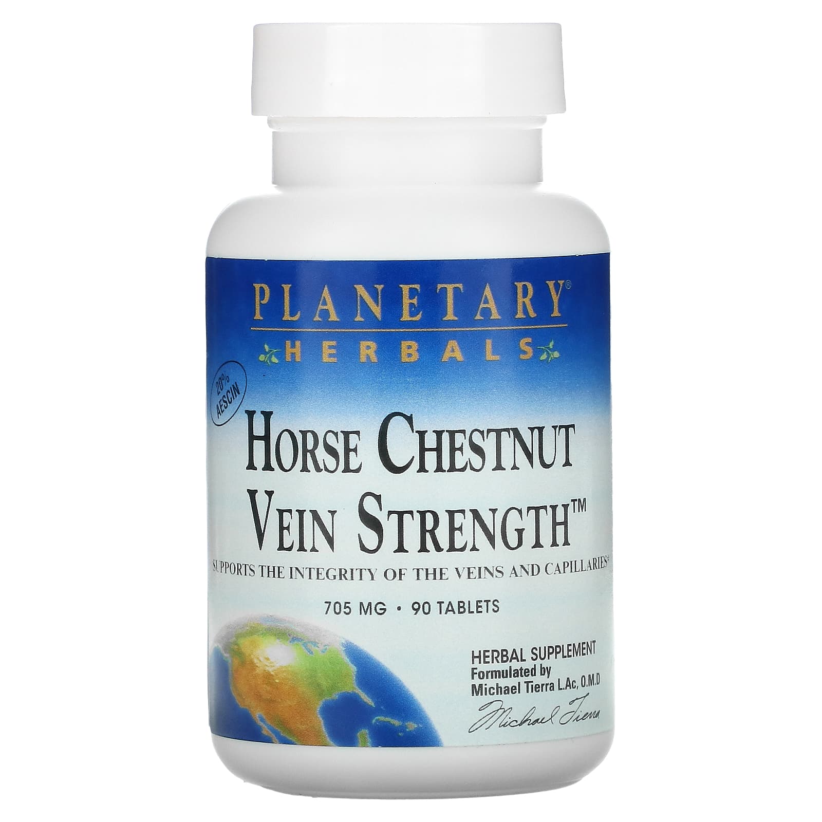 Planetary Herbals, Horse Chestnut Vein Strength ™, 90 таблеток