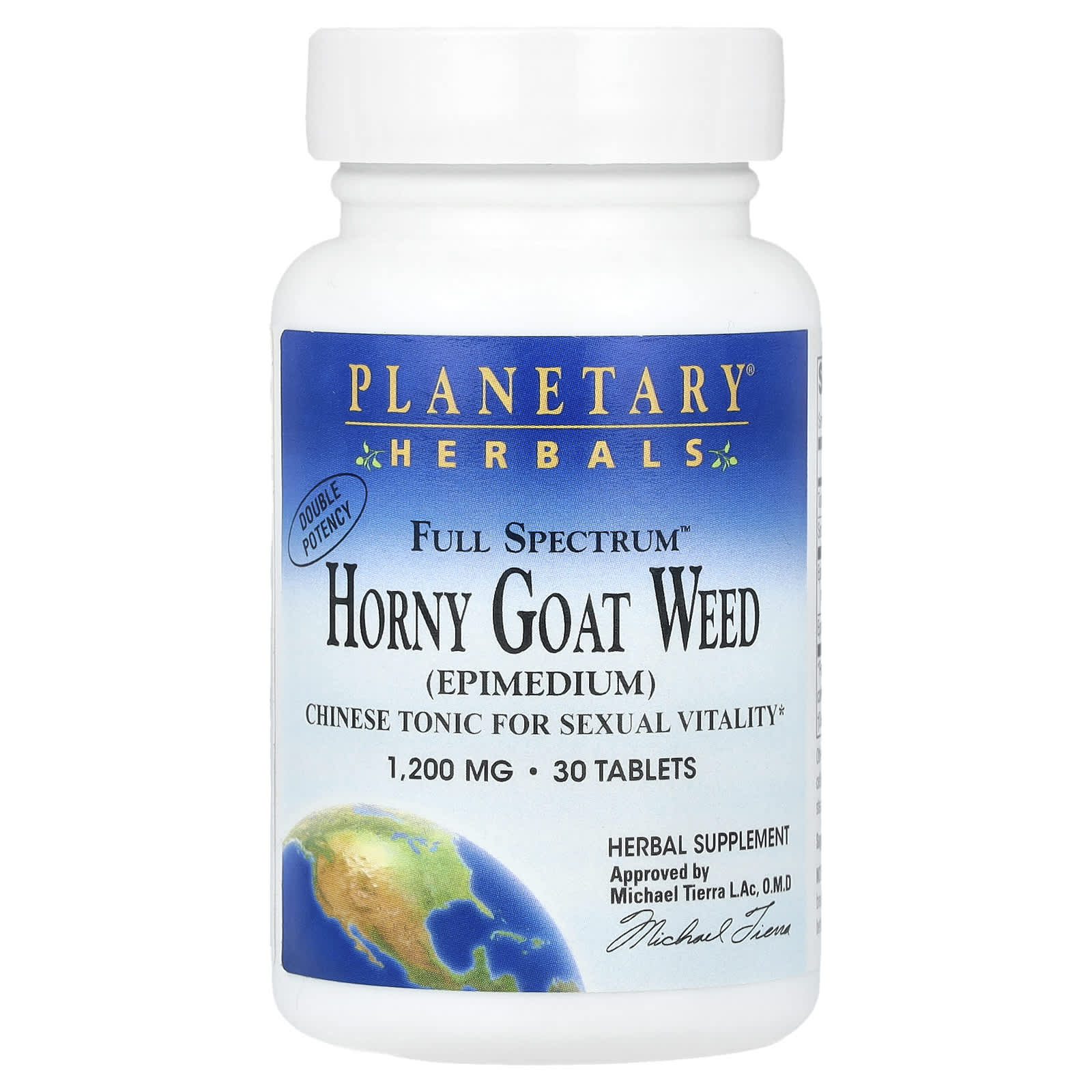 Planetary Herbals, Full Spectrum ™ Horny Goat Weed, 1200 мг, 30 таблеток