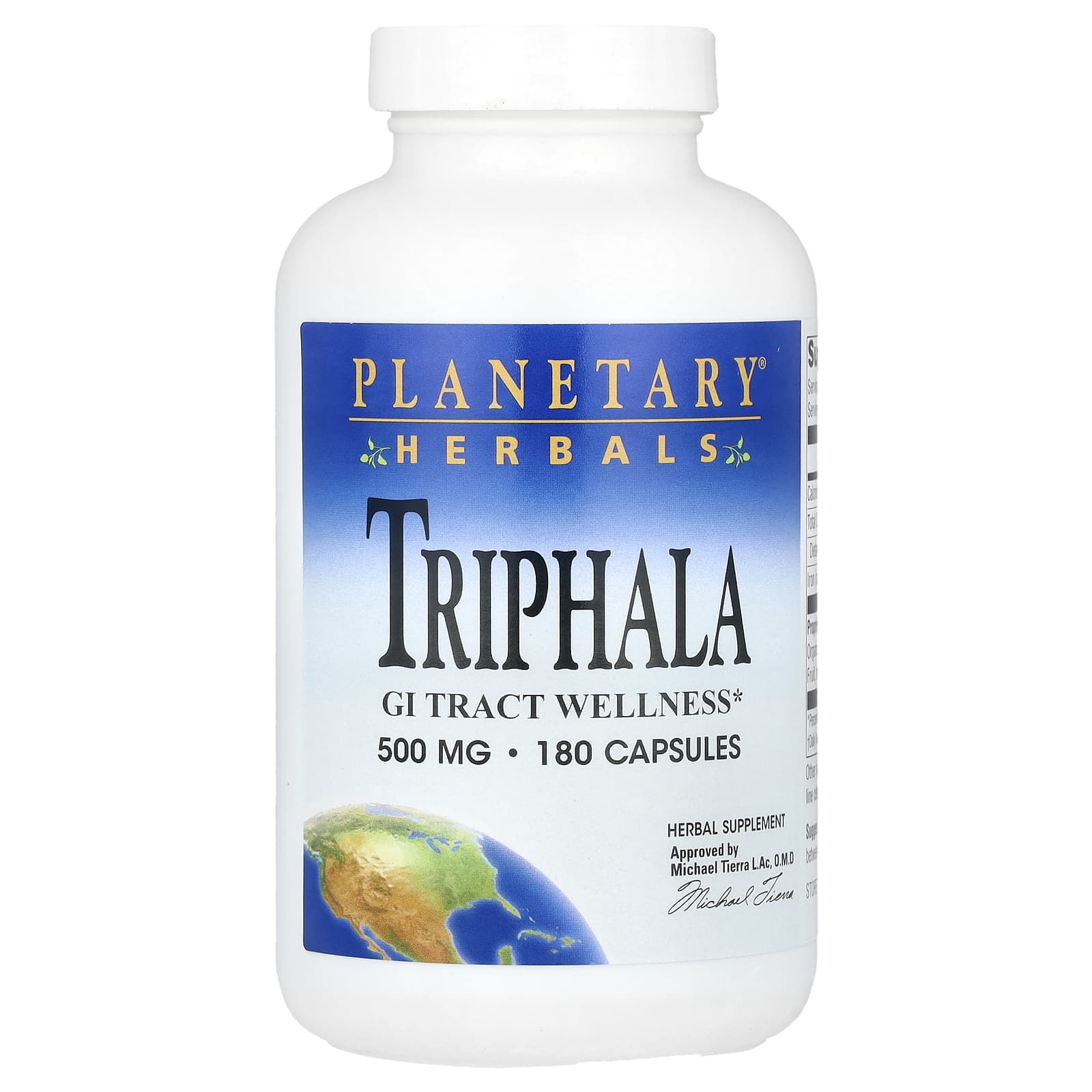 Planetary Herbals, Трифала, 2000 мг, 180 капсул (500 мг на капсулу)