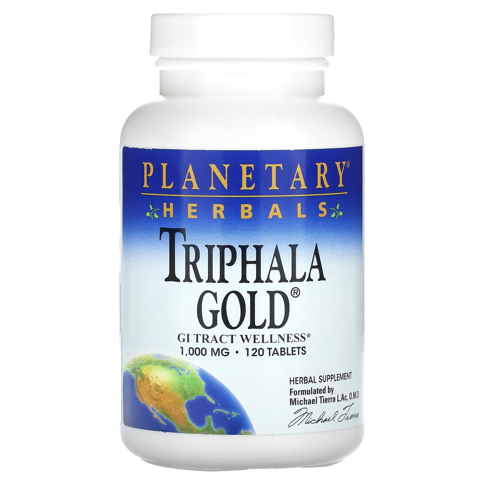 Planetary Herbals, Triphala Gold®, 2000 мг, 120 таблеток (1000 мг в каждой таблетке)