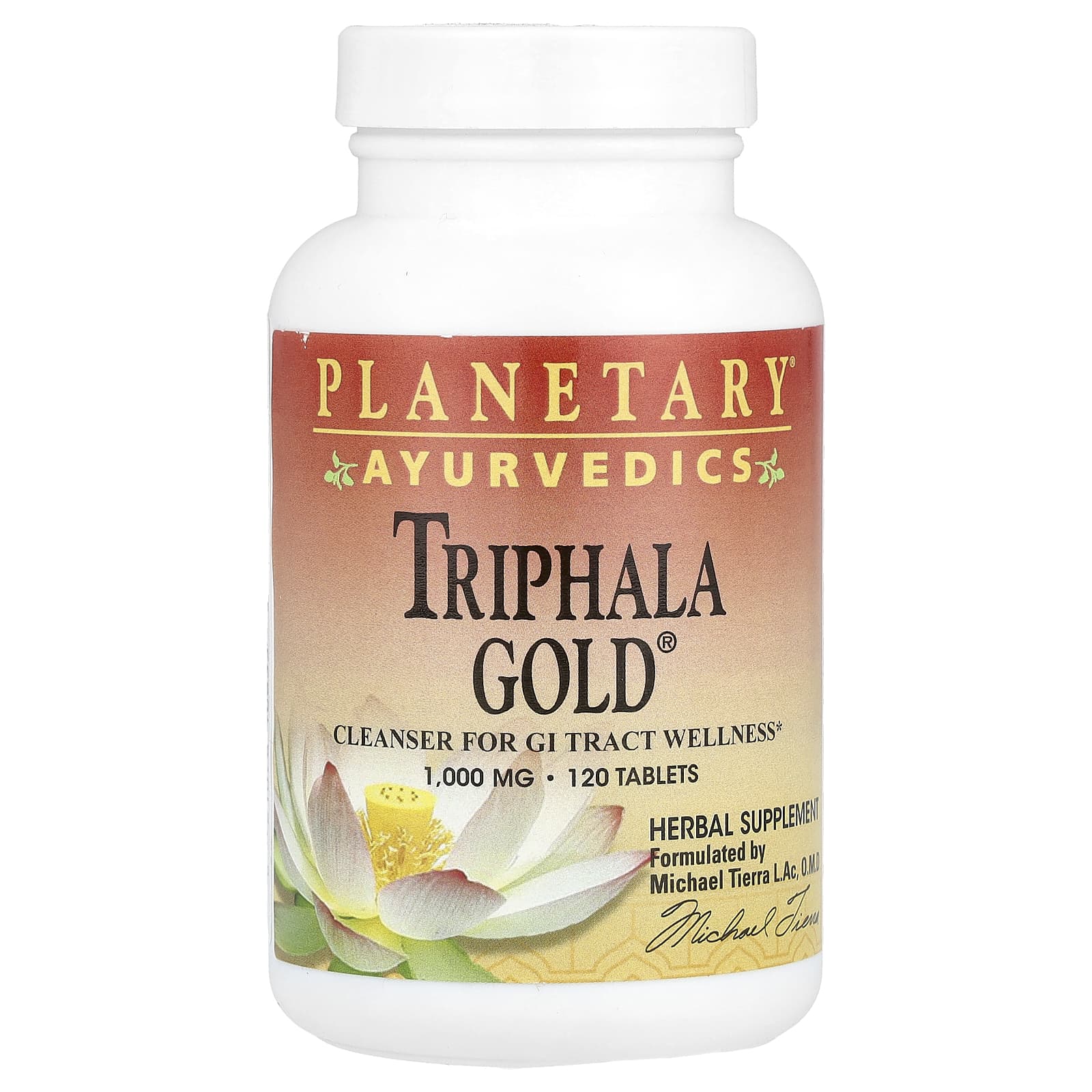 Planetary Herbals, Ayurvedics, Triphala Gold®, 2000 мг, 120 таблеток (1000 мг на таблетку)