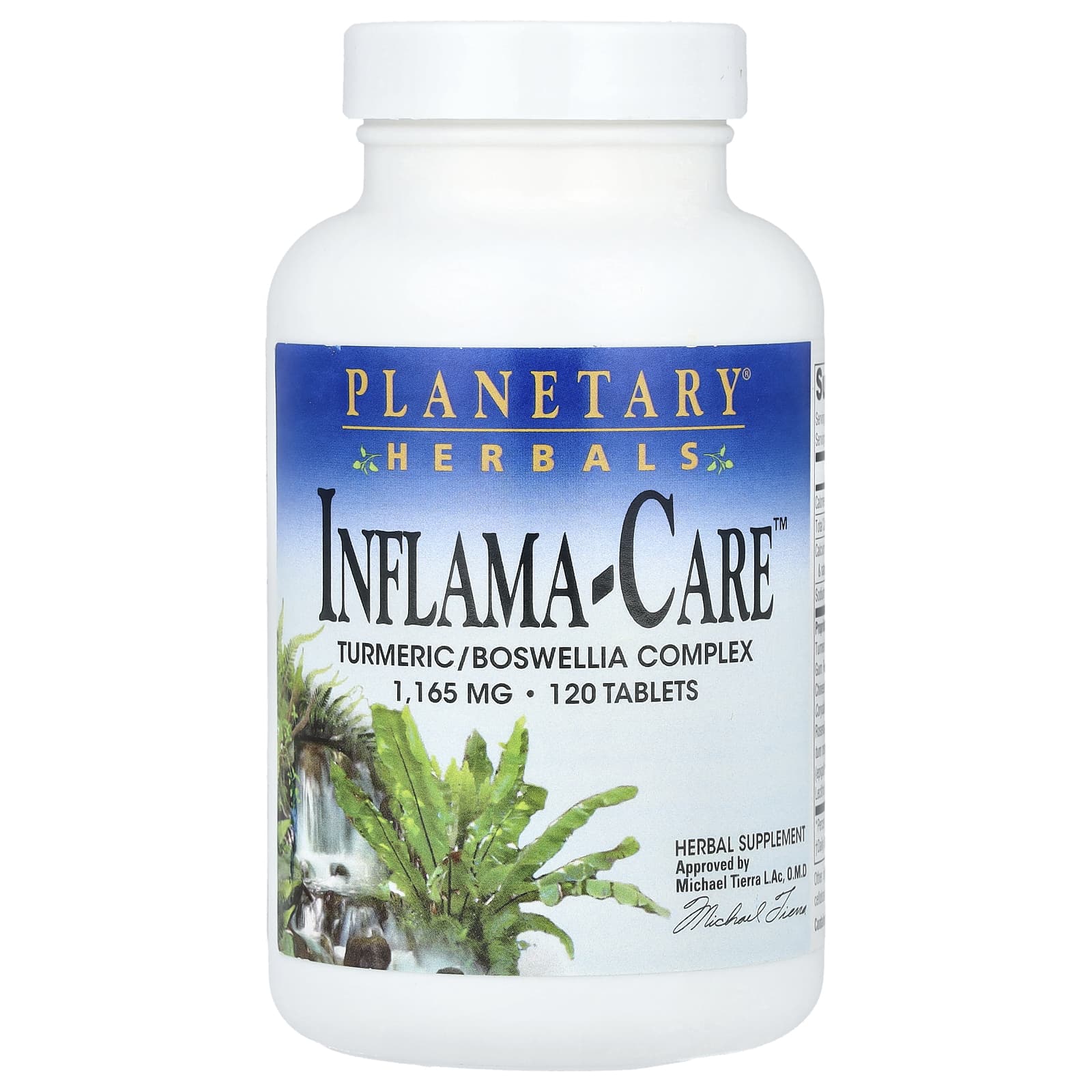 Planetary Herbals, Inflama-Care ™, комплекс из куркумы и босвеллии, 1165 мг, 120 таблеток (582 мг в каждой таблетке)