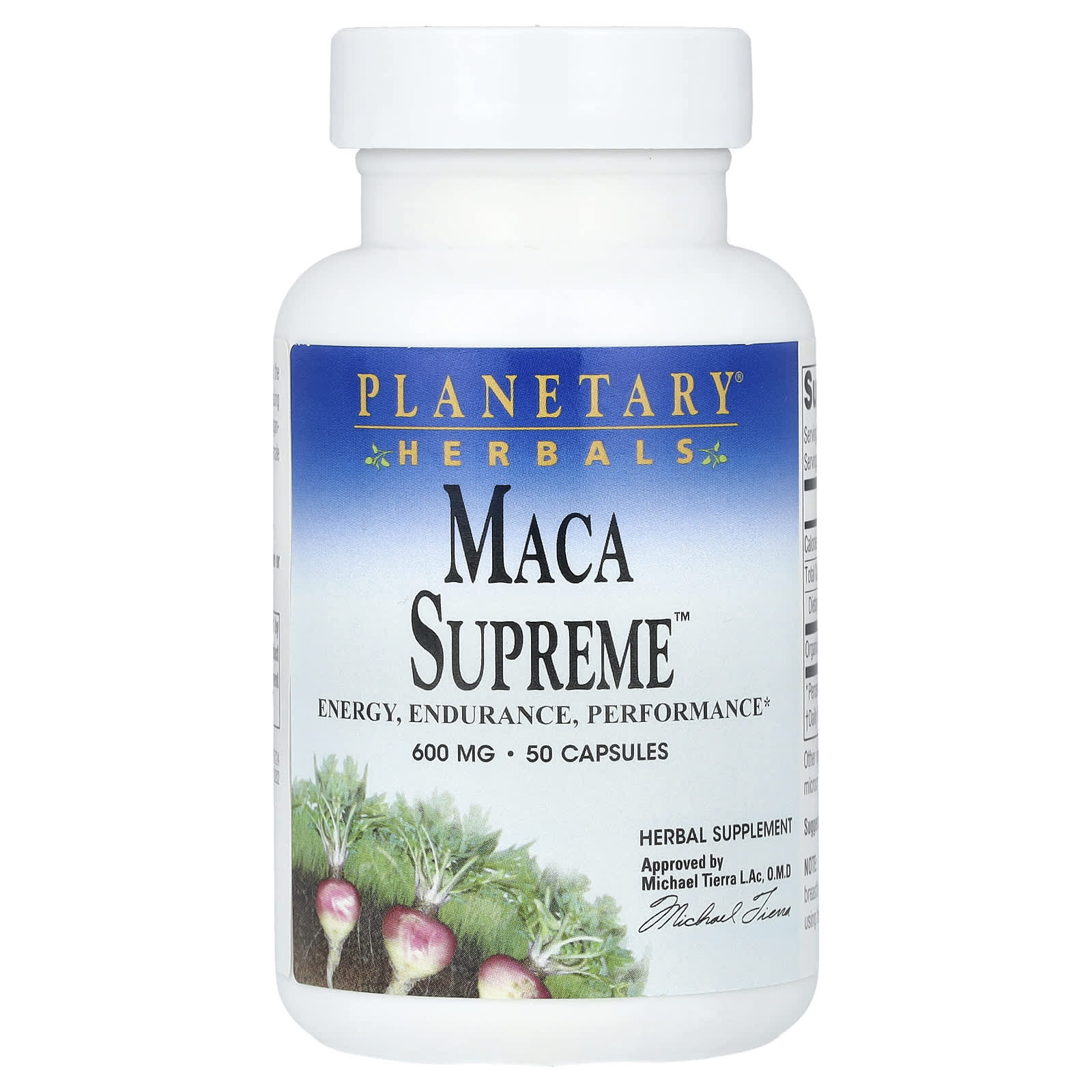 Planetary Herbals, Maca Supreme ™, 1200 мг, 50 капсул (600 мг на капсулу)