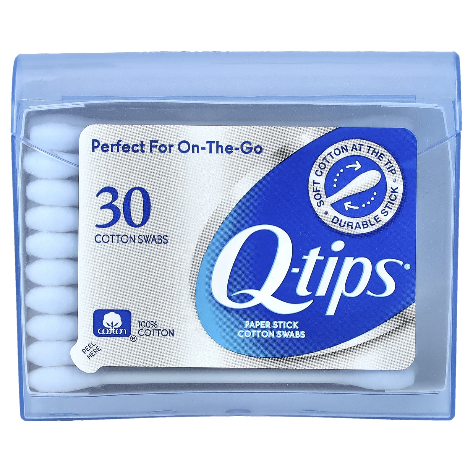 Q-tips, Бумажные палочки, ватные палочки, 30 тампонов