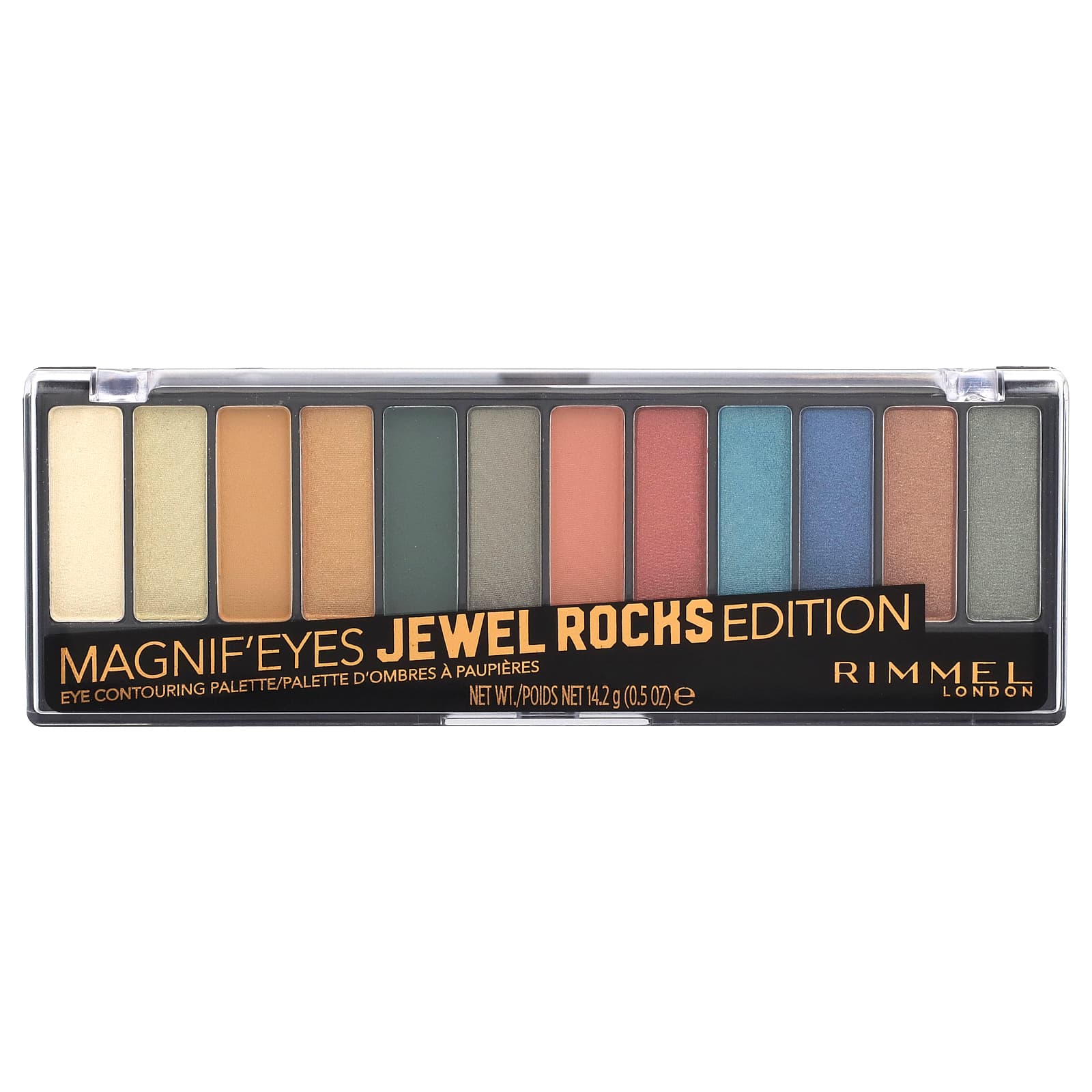 Rimmel London, Magnif'Eyes, палитра для контурирования глаз, оттенок 009 Jewell Rocks, 14,2 г (0,5 унции)