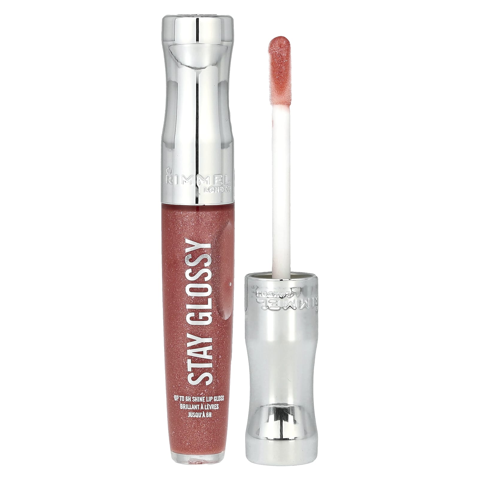 Rimmel London, Stay Glossy, блеск для губ, 450 Pink About It, 5,5 мл (0,18 жидк. Унции)