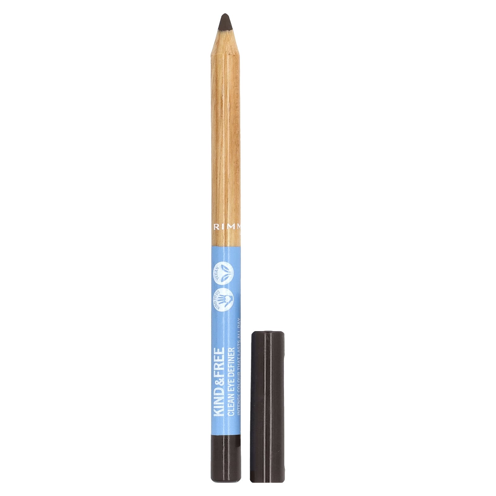 Rimmel London, Kind & Free, Clean Eye Definer, средство для очищения глаз, оттенок 02 пекан, 1,1 г (0,03 унции)