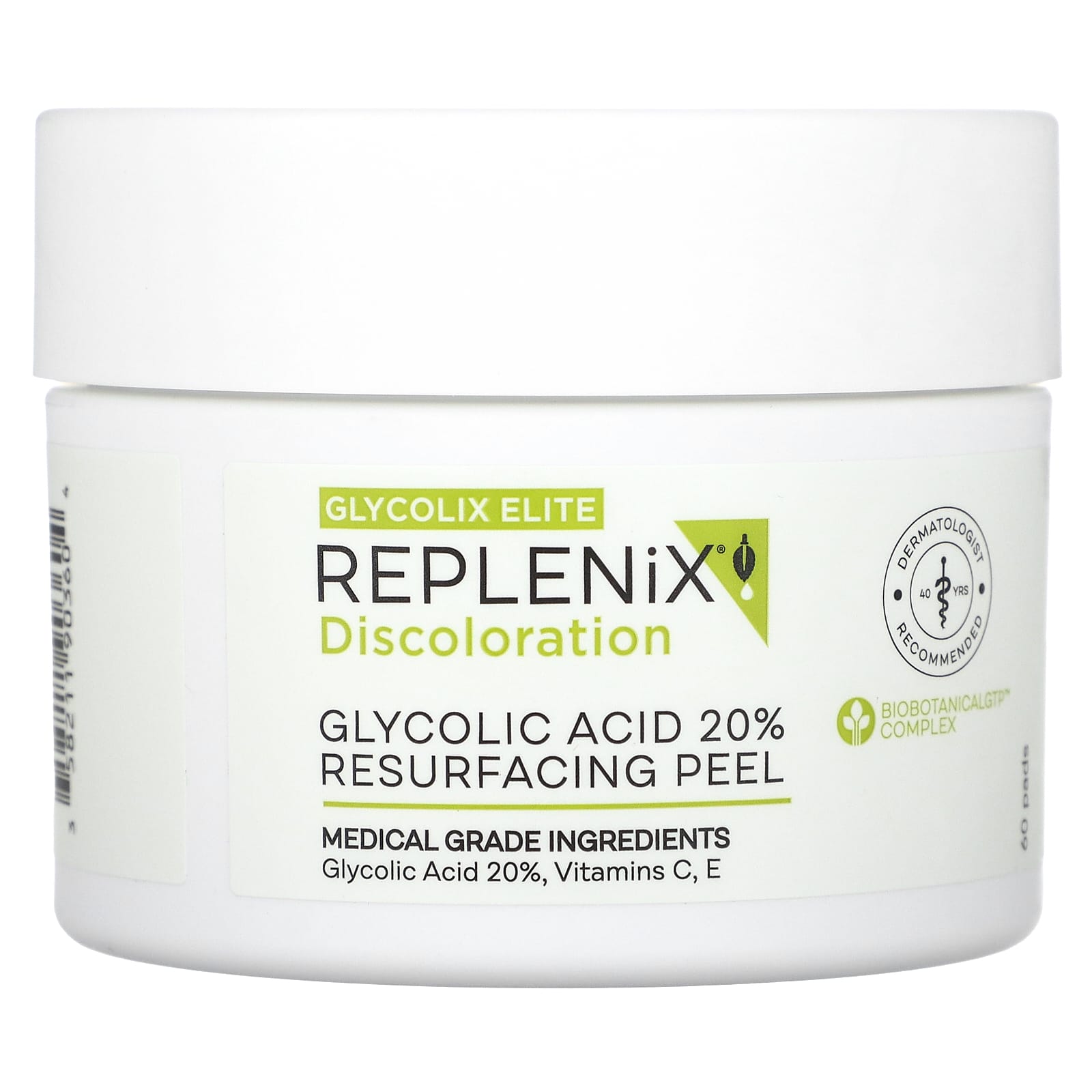 Replenix Discoloration Glycolix Elite восстанавливающий пилинг с 20 гликолевой кислотой 60 шт 5690₽