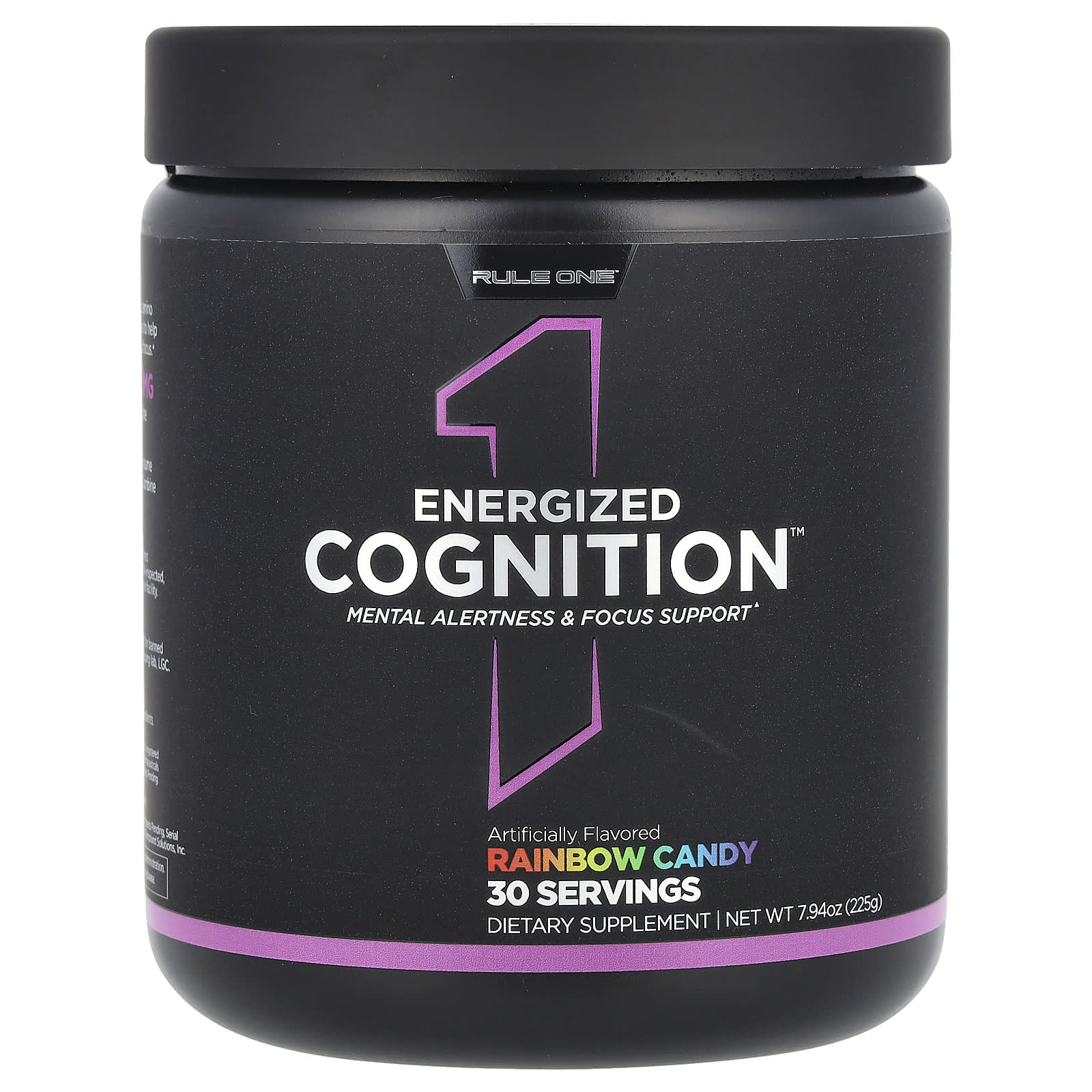 Rule One Proteins, Energized Cognition, радужная конфета, 225 г (7,94 унции)