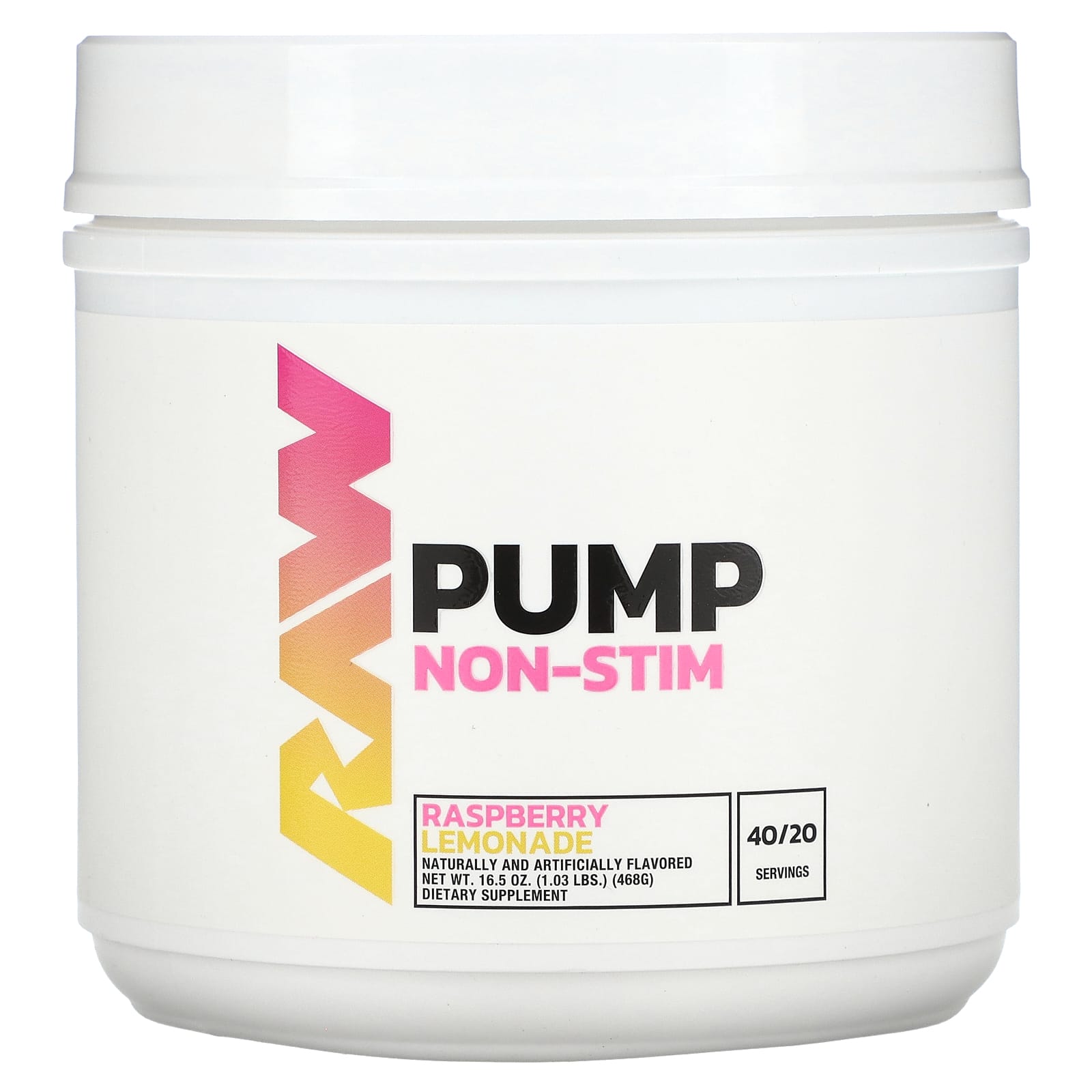 Raw Nutrition Pump без стимуляторов со вкусом малинового лимонада 468 г 103 фунта 7790₽