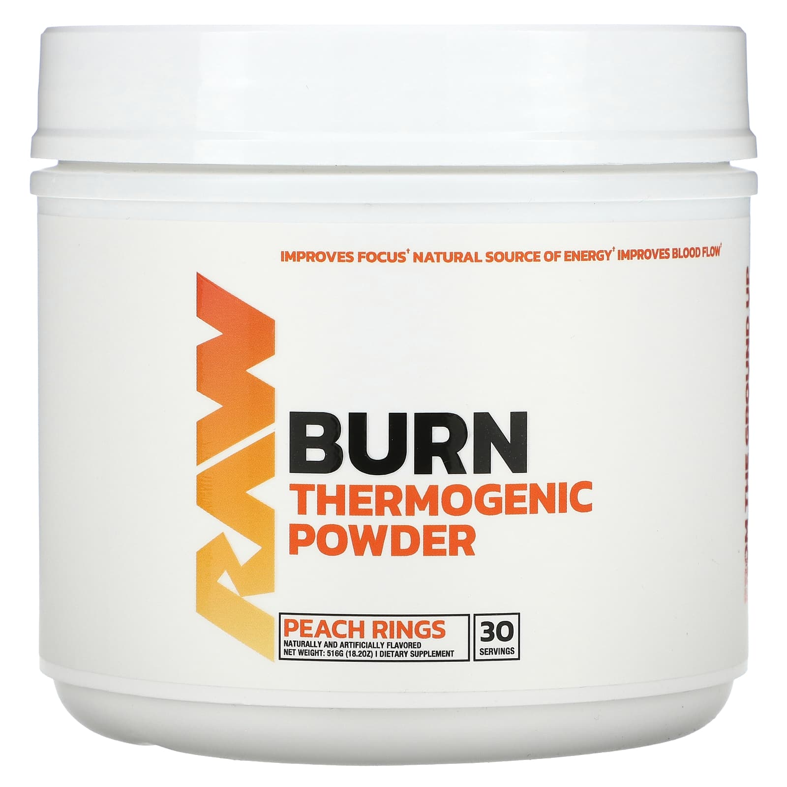 Raw Nutrition Burn термогенный порошок со вкусом персика 516 г 182 унции 7790₽